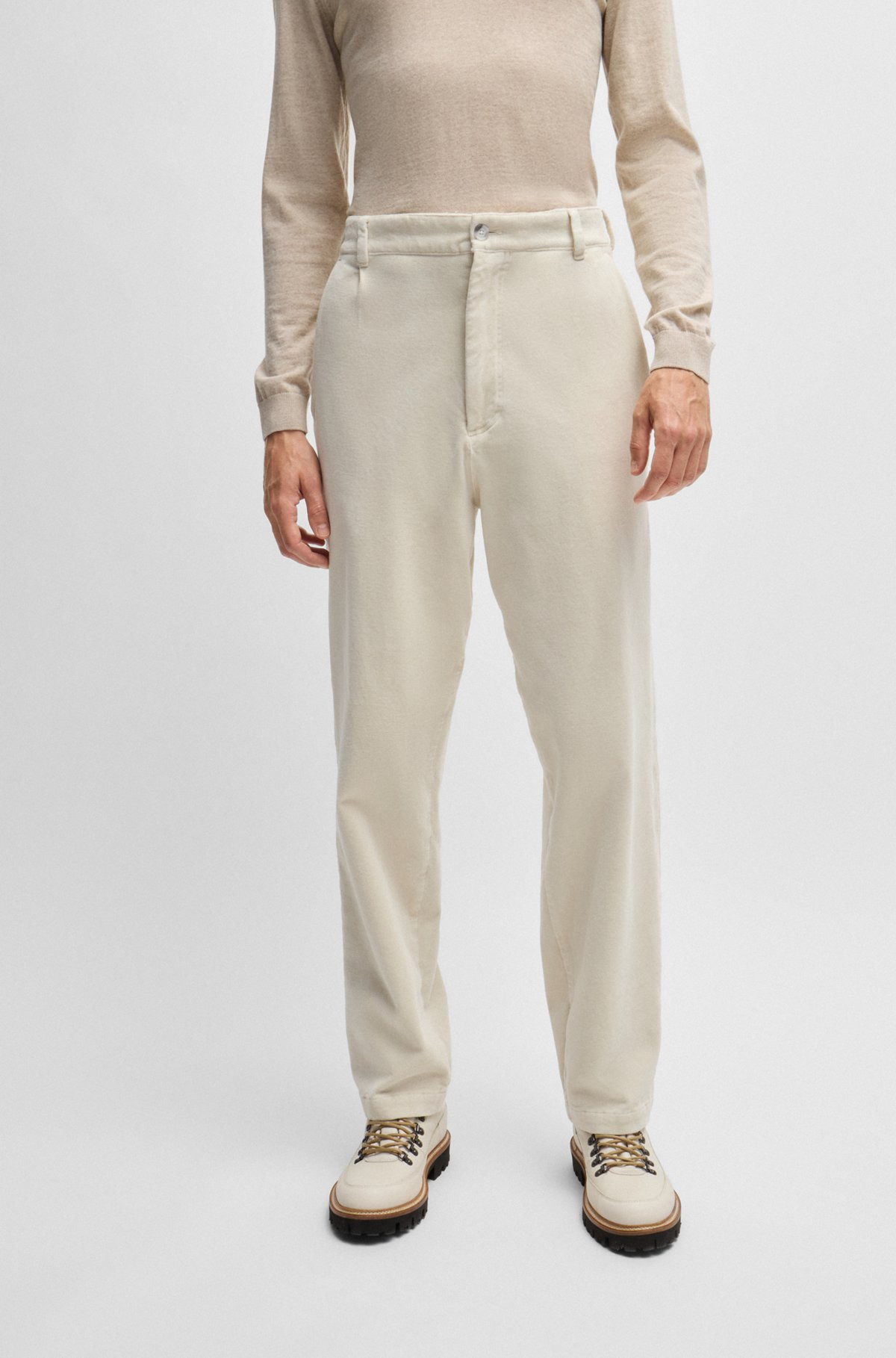 RELAXED-FIT TROUSERS IN STRETCH-COTTON VELVET - 2