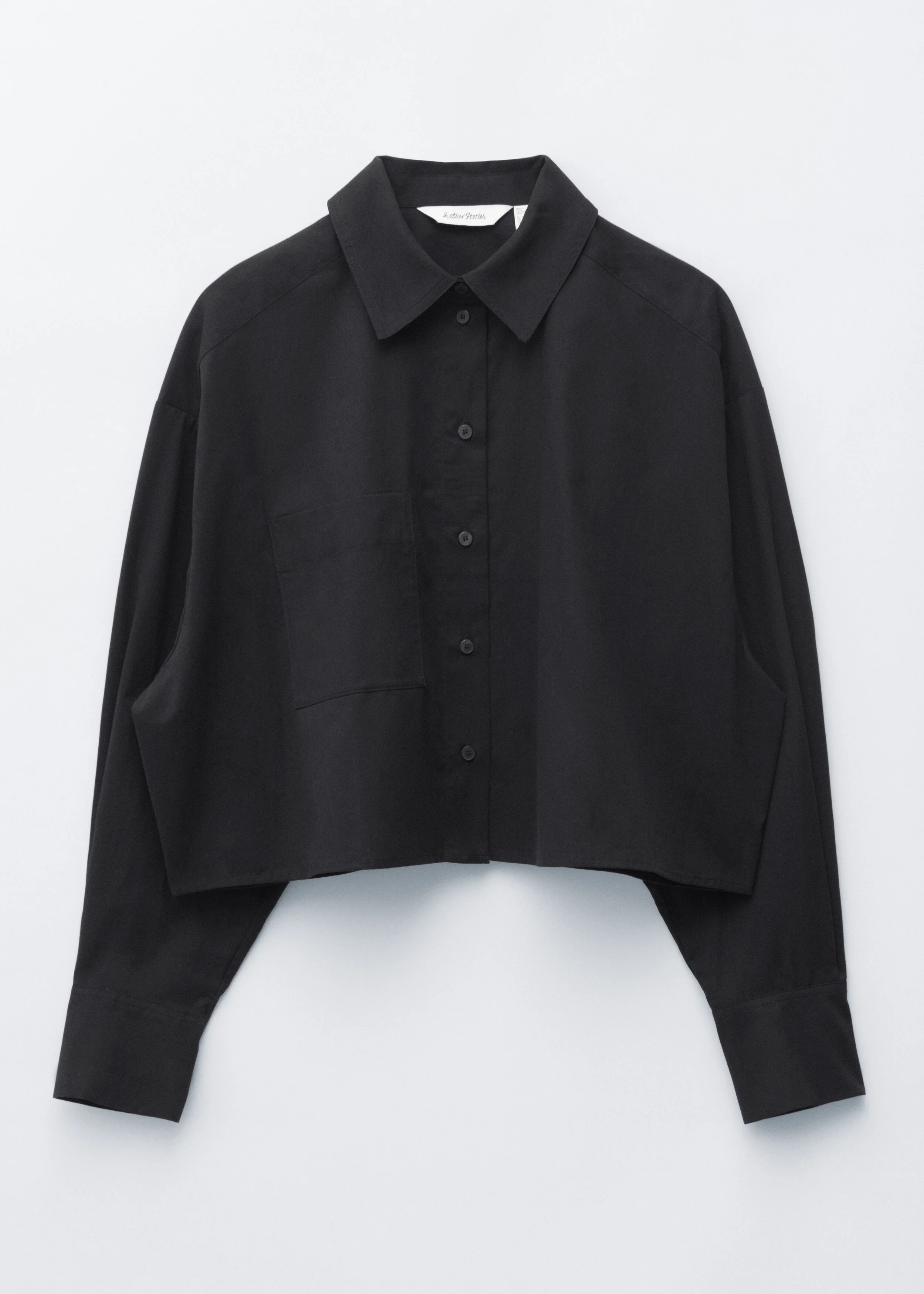Cropped Oversized Cotton Shirt - 1