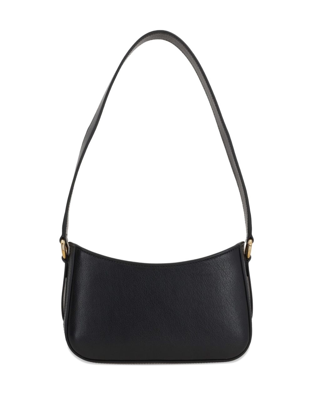 logo-plaque leather shoulder bag - 2