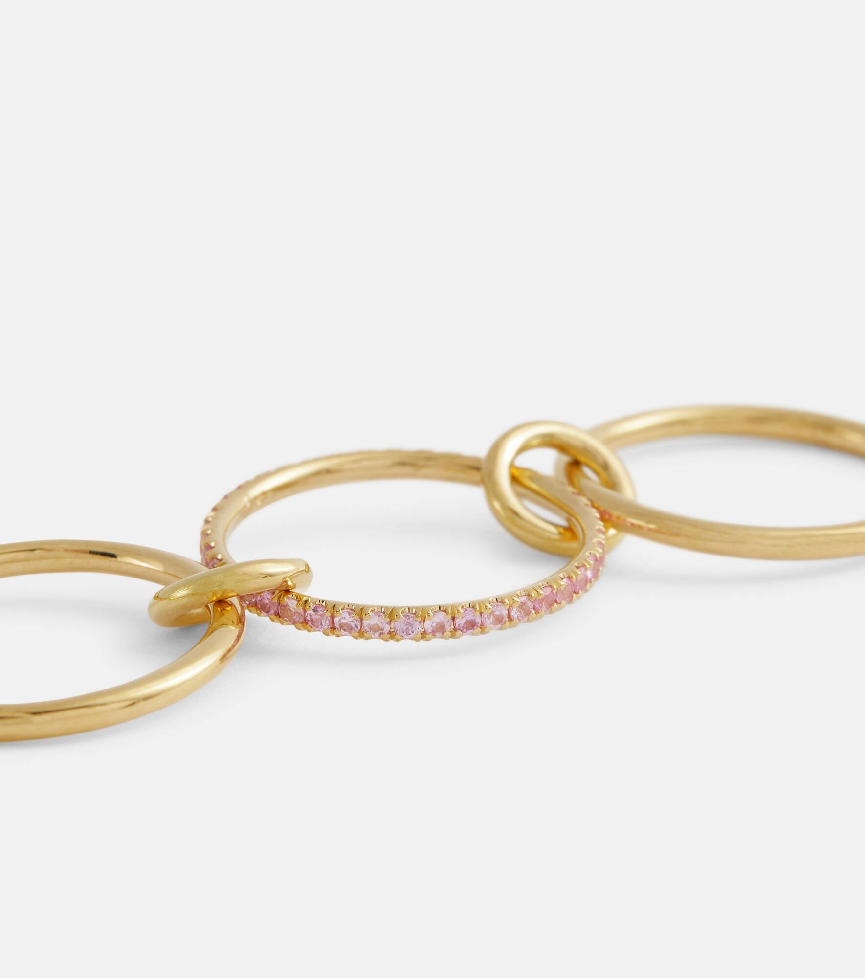 18kt yellow gold ring with sapphire - 5