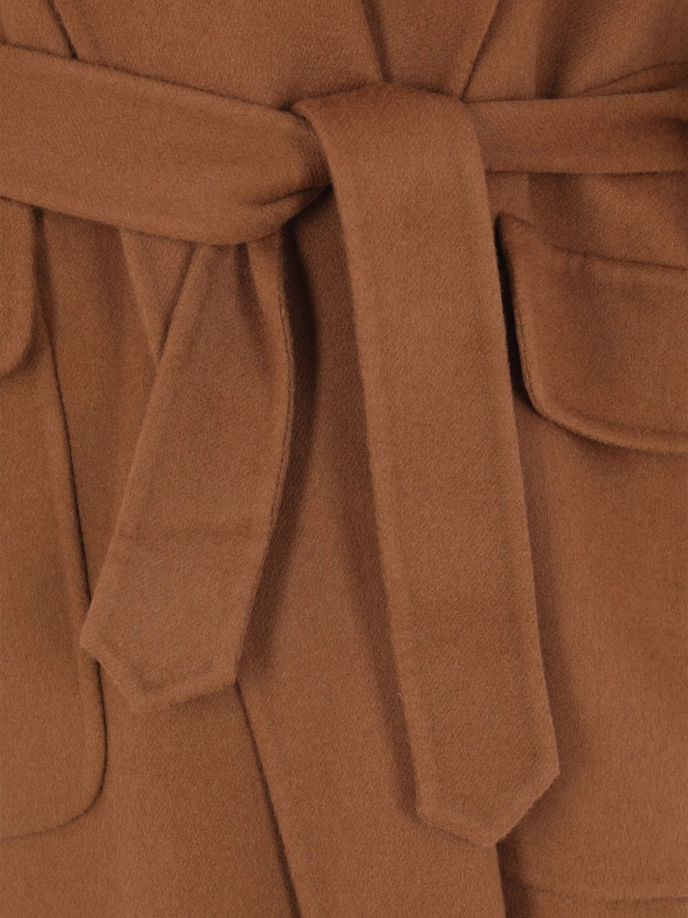 belted patch-pocket coat - 4
