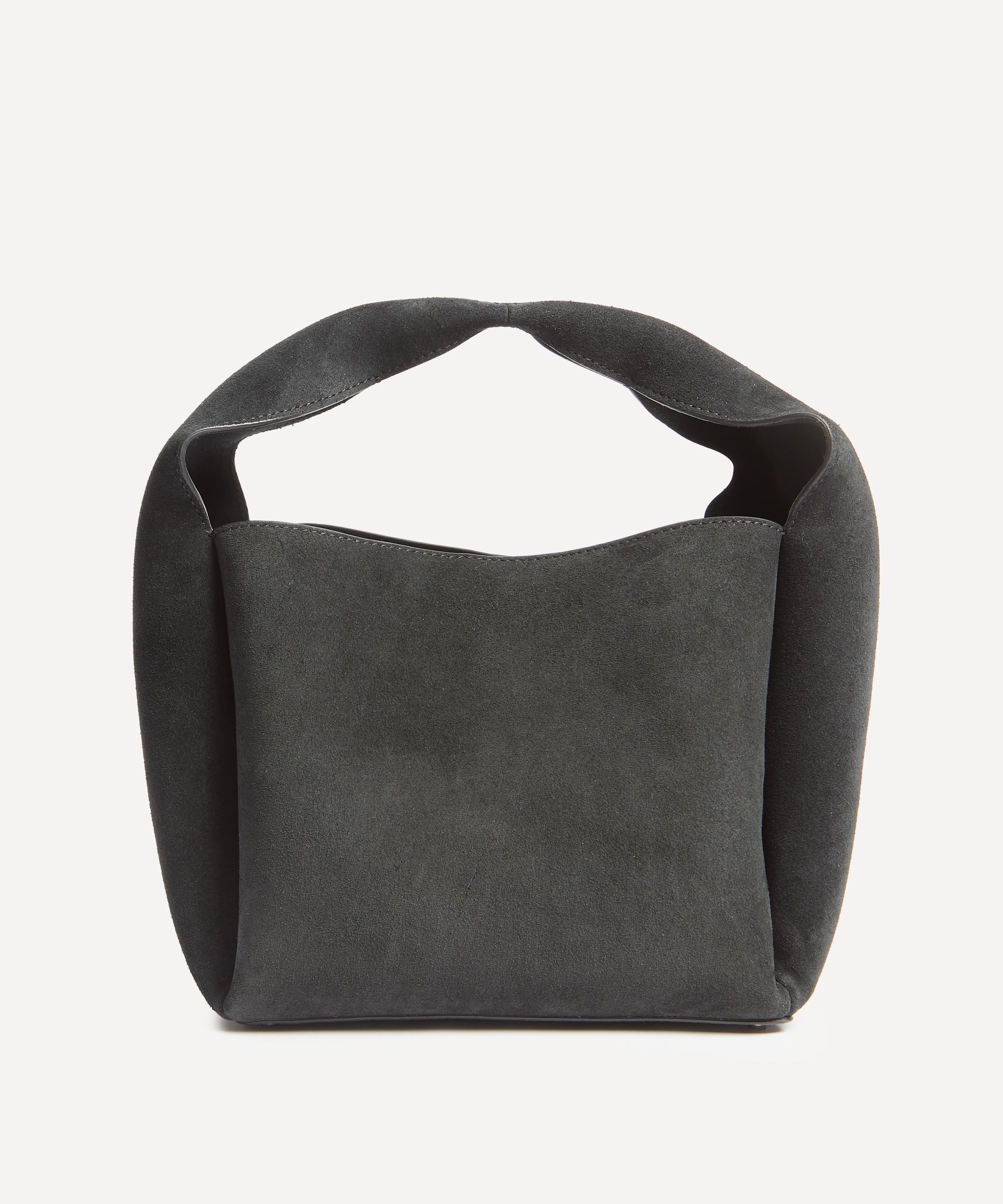 Suede Bucket Top Handle Bag - 1