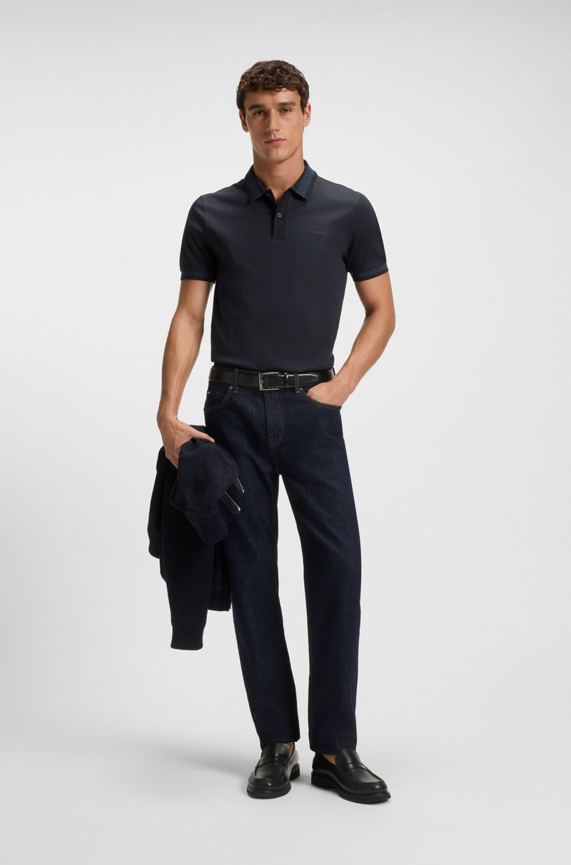 BOSS SLIM-FIT POLO SHIRT IN MERCERIZED STRETCH-COTTON PIQUÉ outlook
