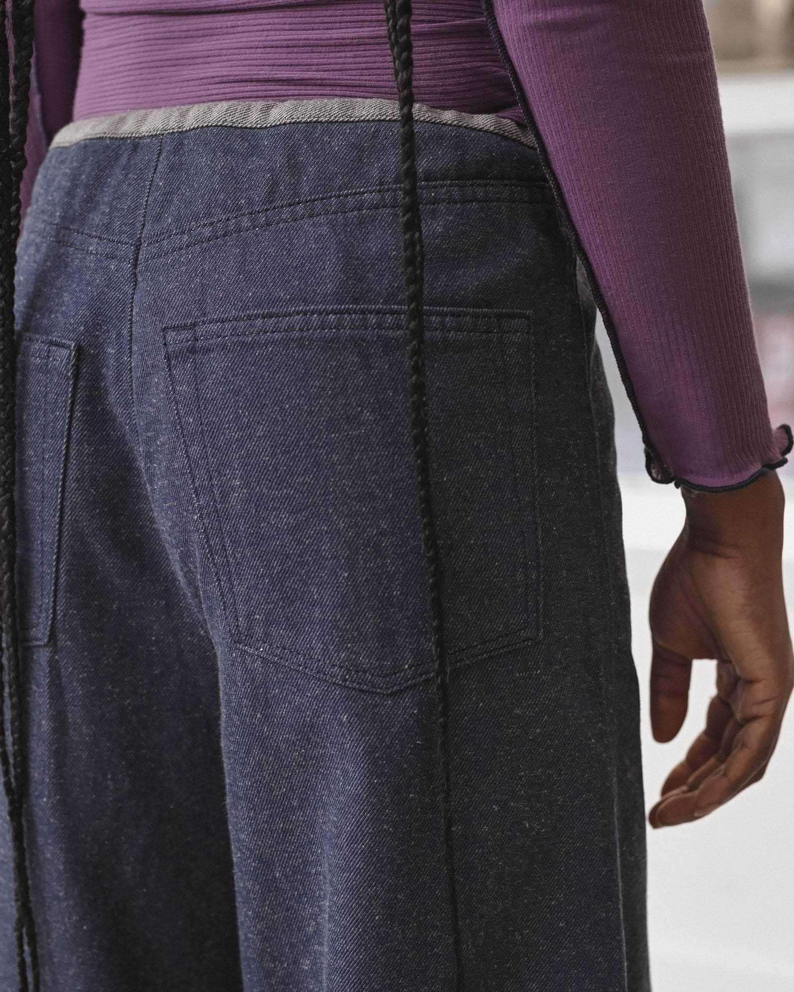 Arthur Loose Pants - Recycled Cotton Denim - 4