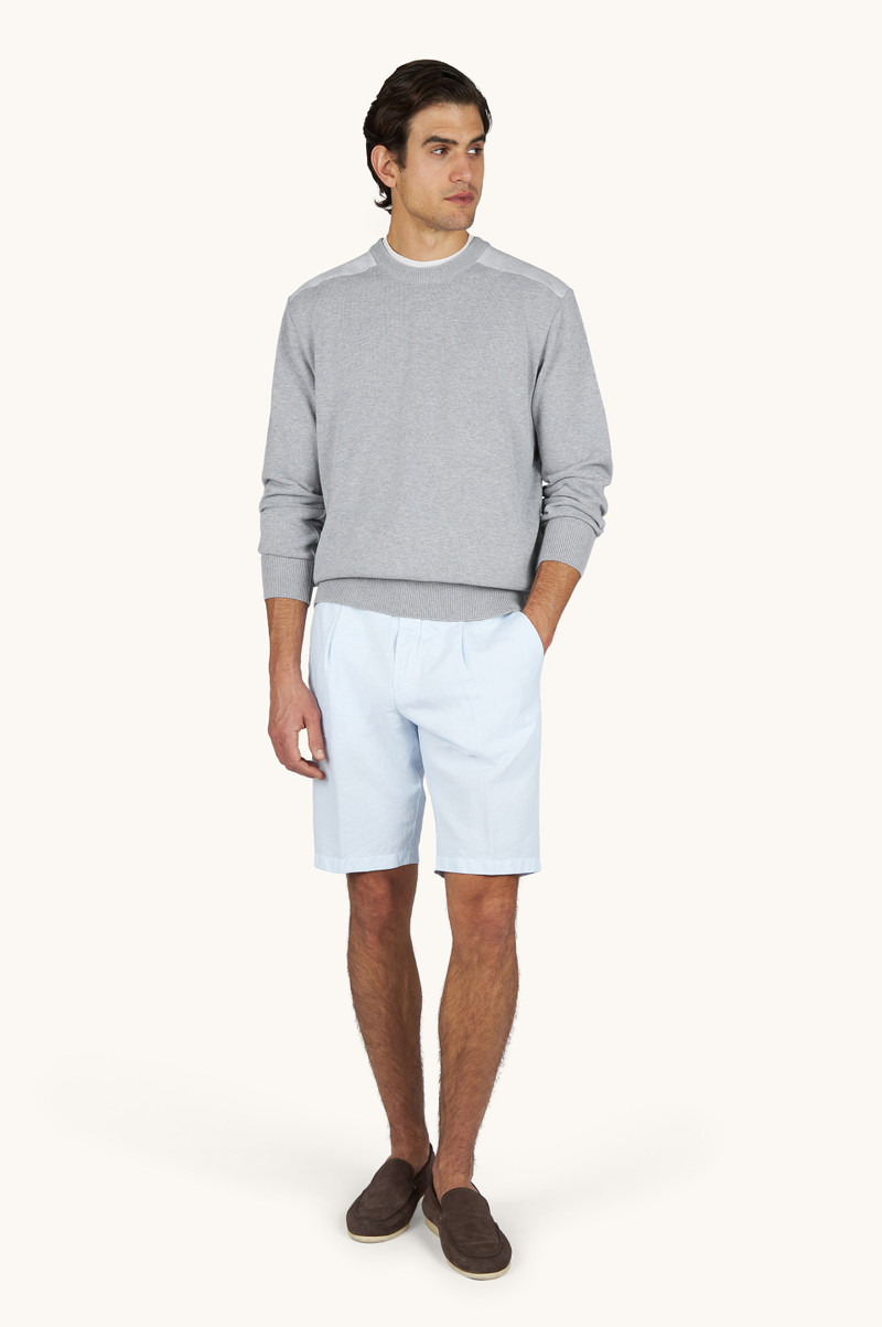 Paul & Shark CREW‑NECK SWEATER IN FRESCO COTTON WITH LINEN DETAILS outlook