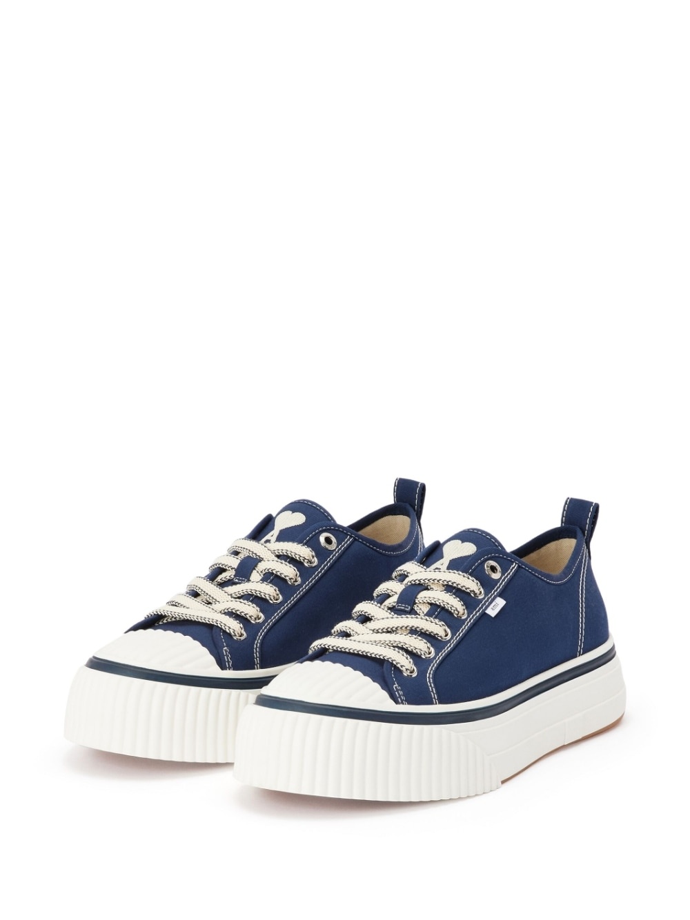 platform lace-up low-top sneakers - 3