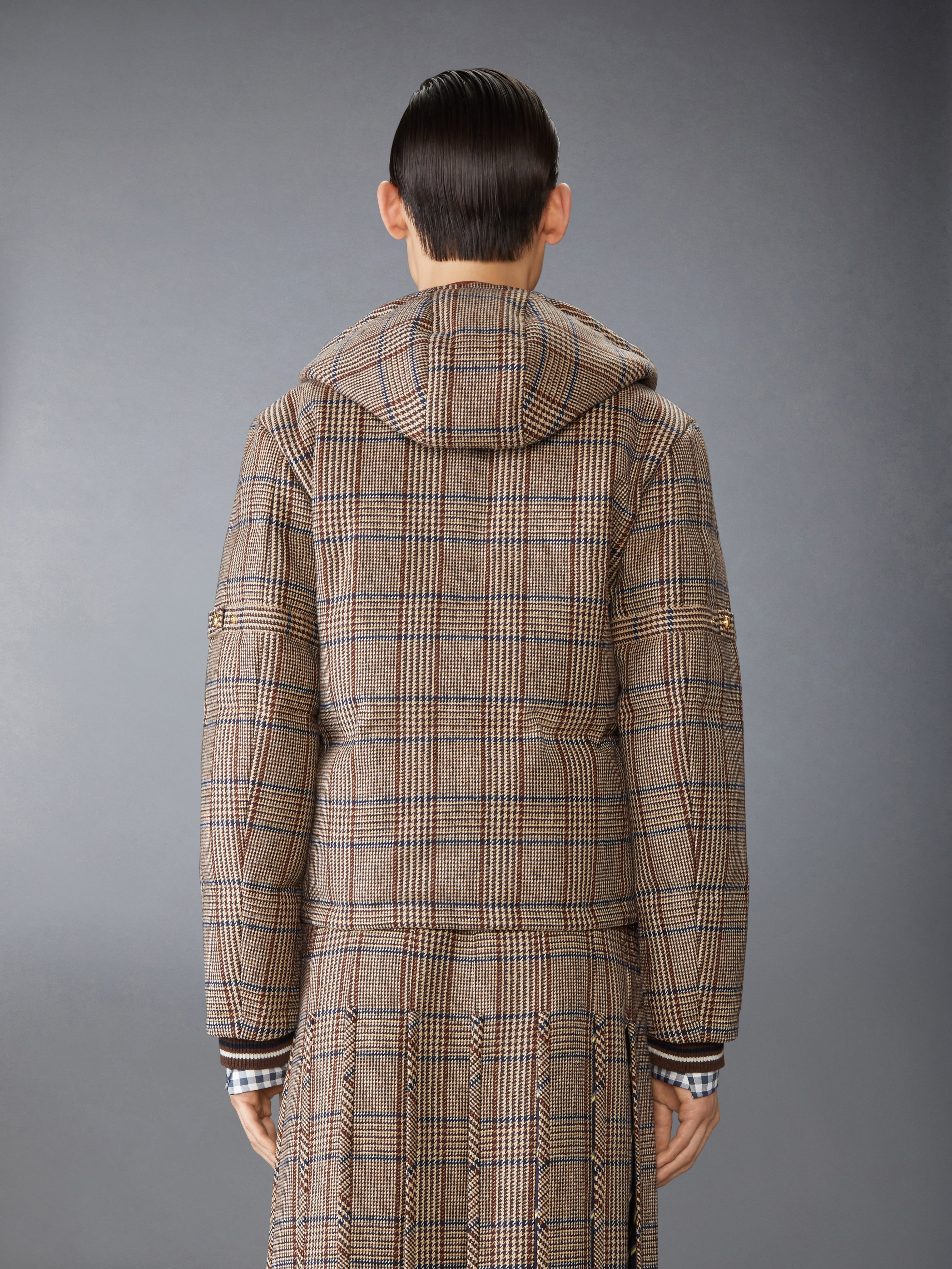 HUNTING TWEED 4-BAR DOWN FILL BOMBER JACKET - 4