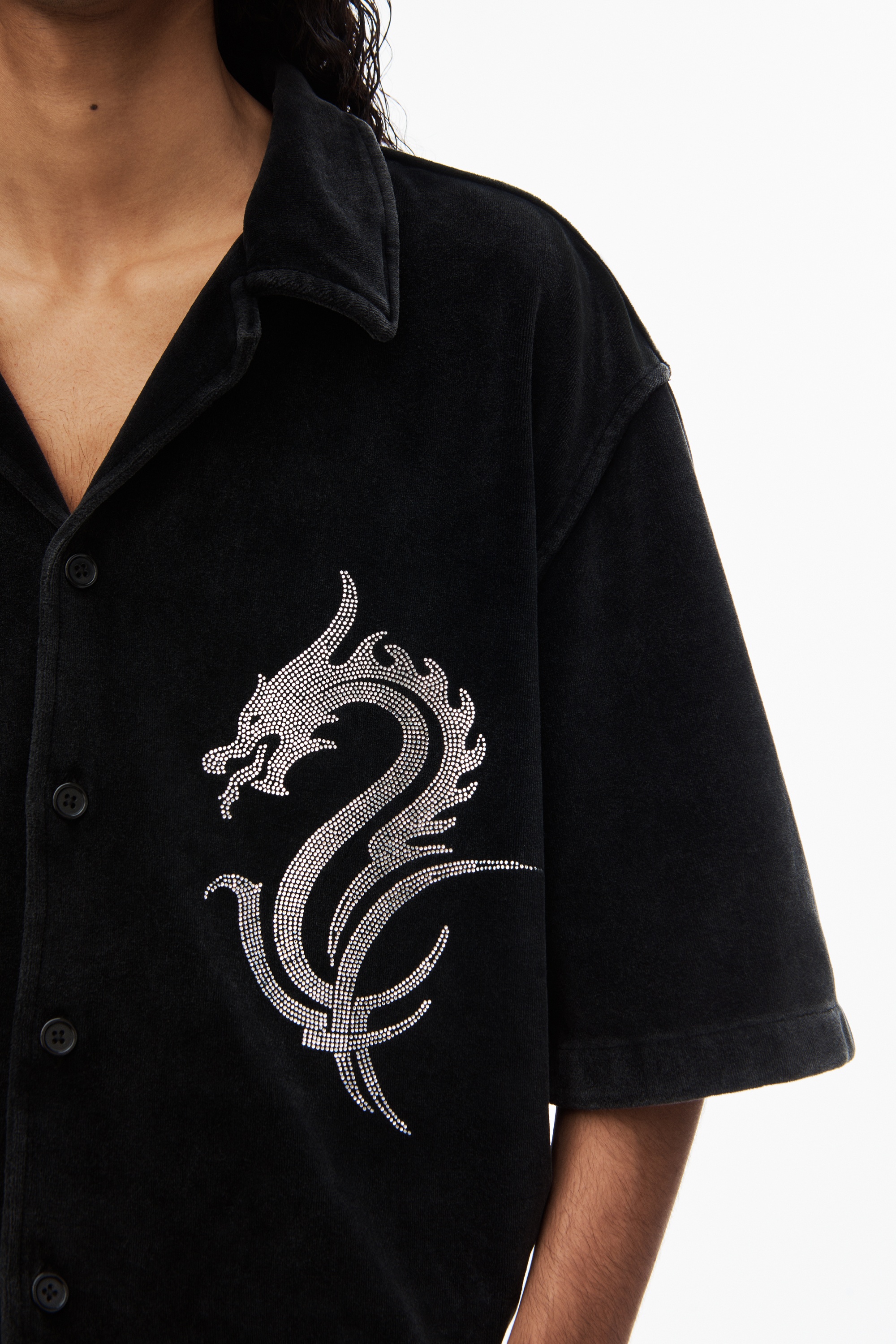 dragon hotfix shirt in velour - 3