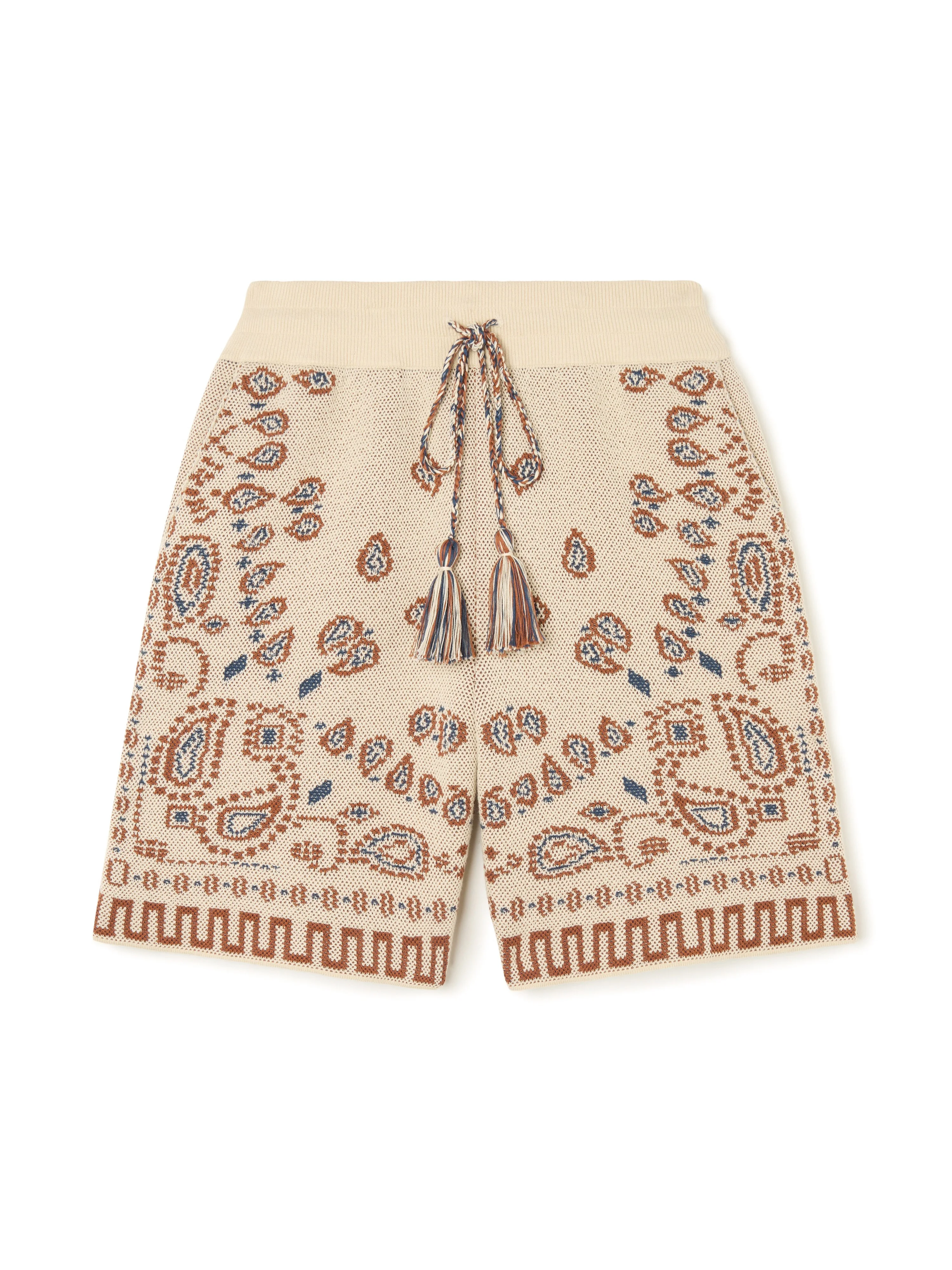 Cotton Piquet Bandana Bermuda - 1