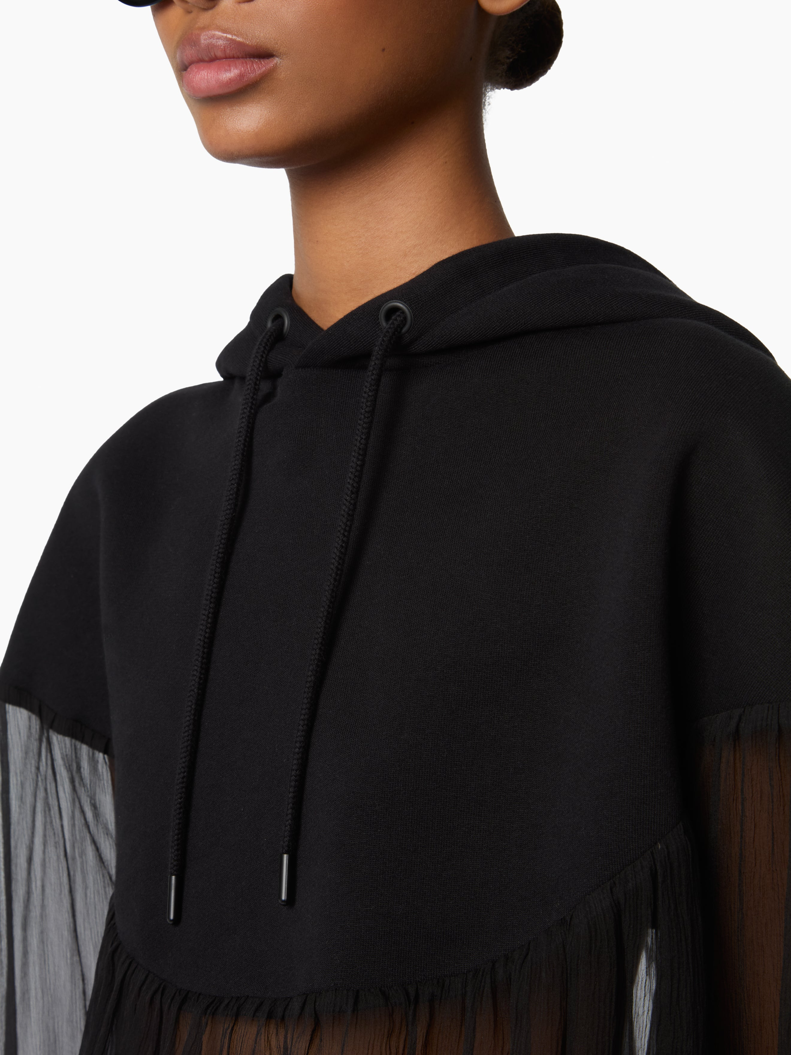 Fluid Chiffon Hoodie - 3