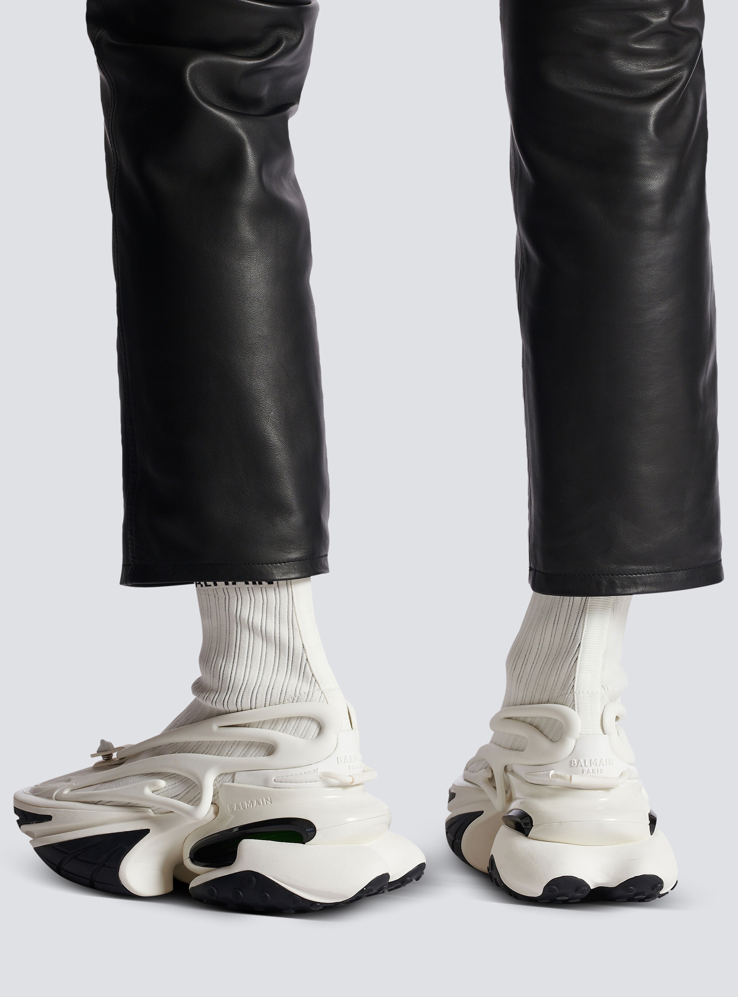 Unicorn high-top trainers in mesh and leather - 10