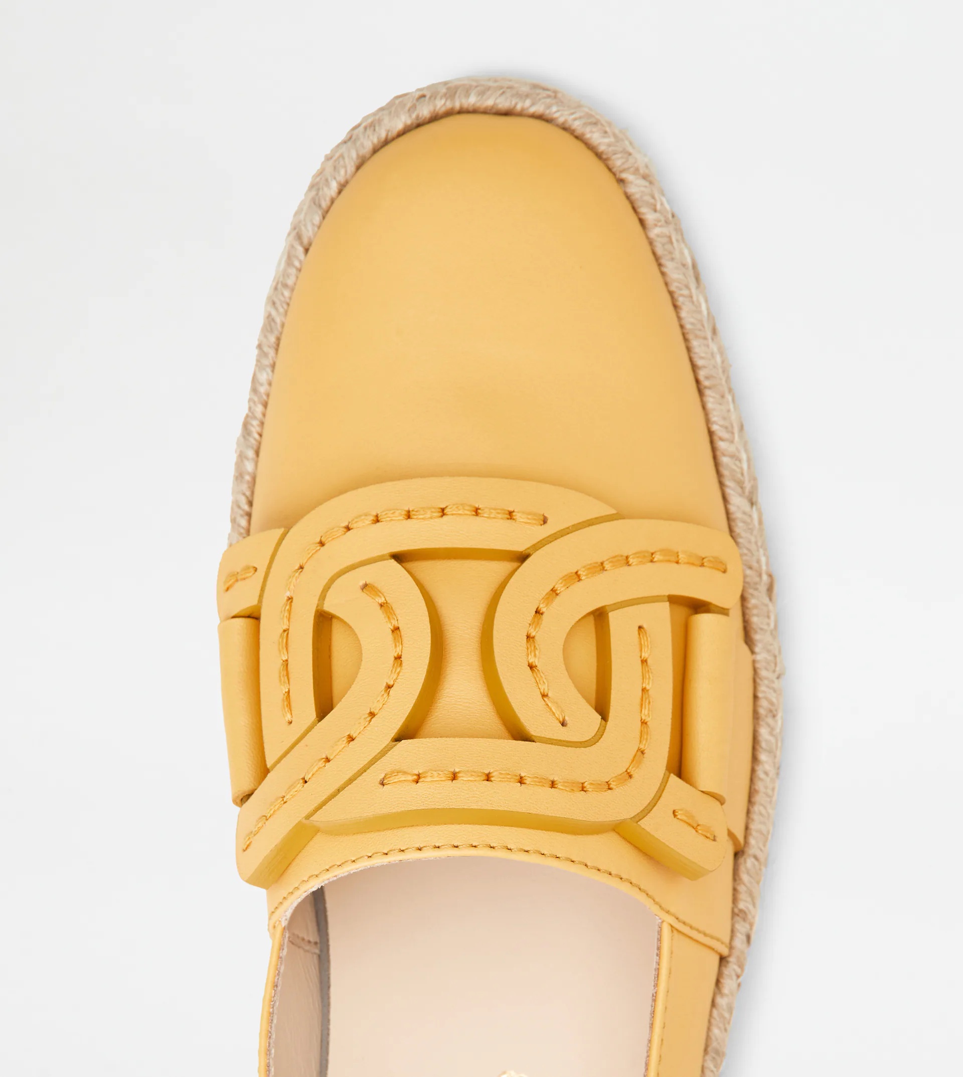 SLIP-ONS IN LEATHER - YELLOW - 4