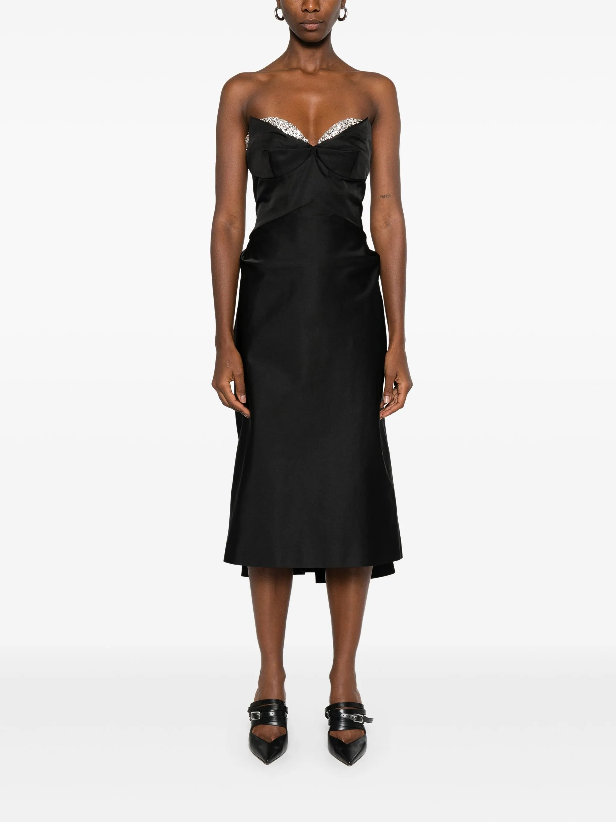 Alexander Mcqueen Crystal-embellished Strapless Midi Dress - 3