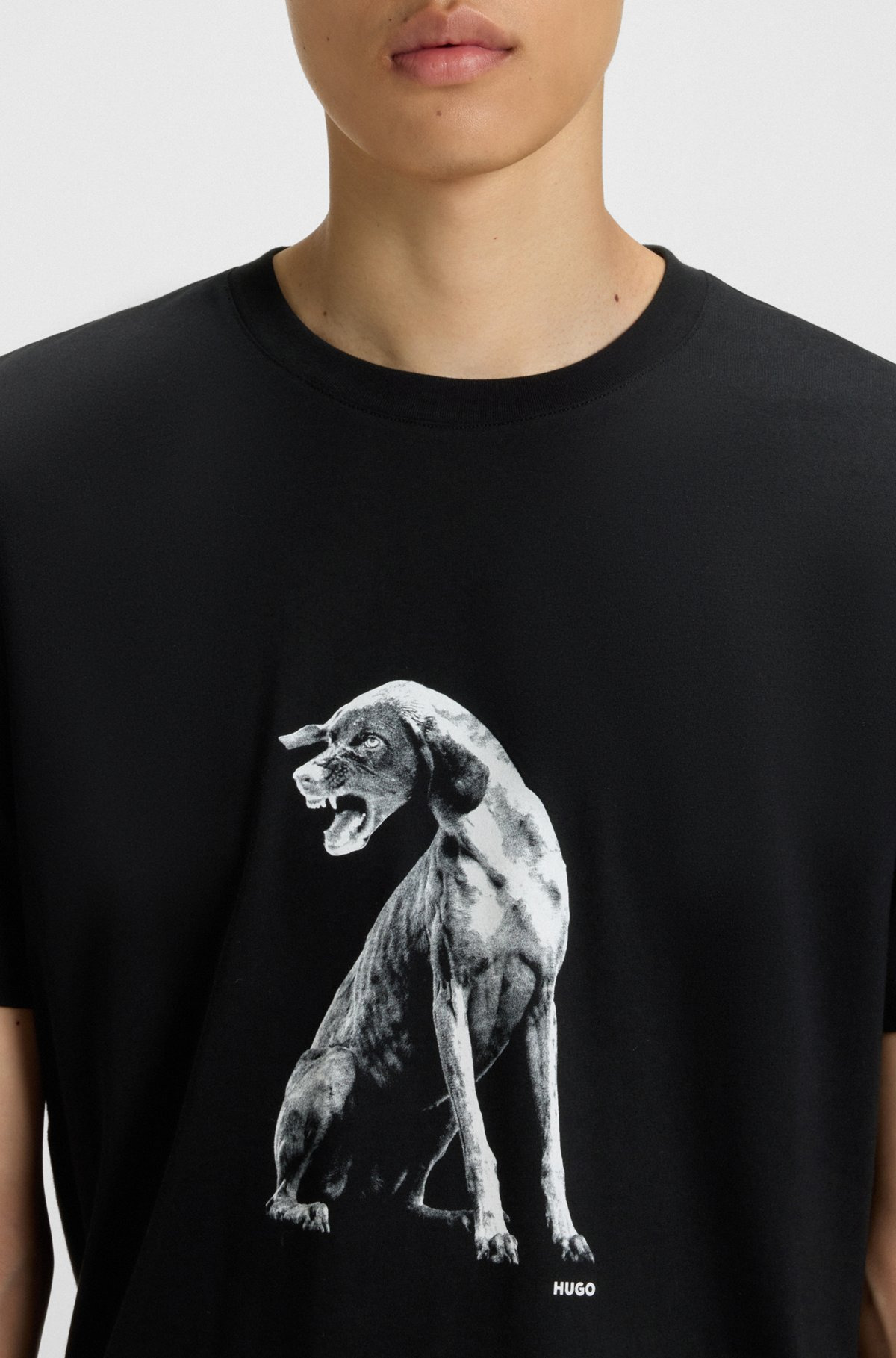 COTTON-JERSEY T-SHIRT WITH DOG ARTWORK - 3