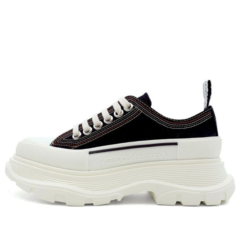 (WMNS) Alexander McQueen Tread Slick Lace Up Sneaker 'Denim Black' 657579W4L3M1355 1