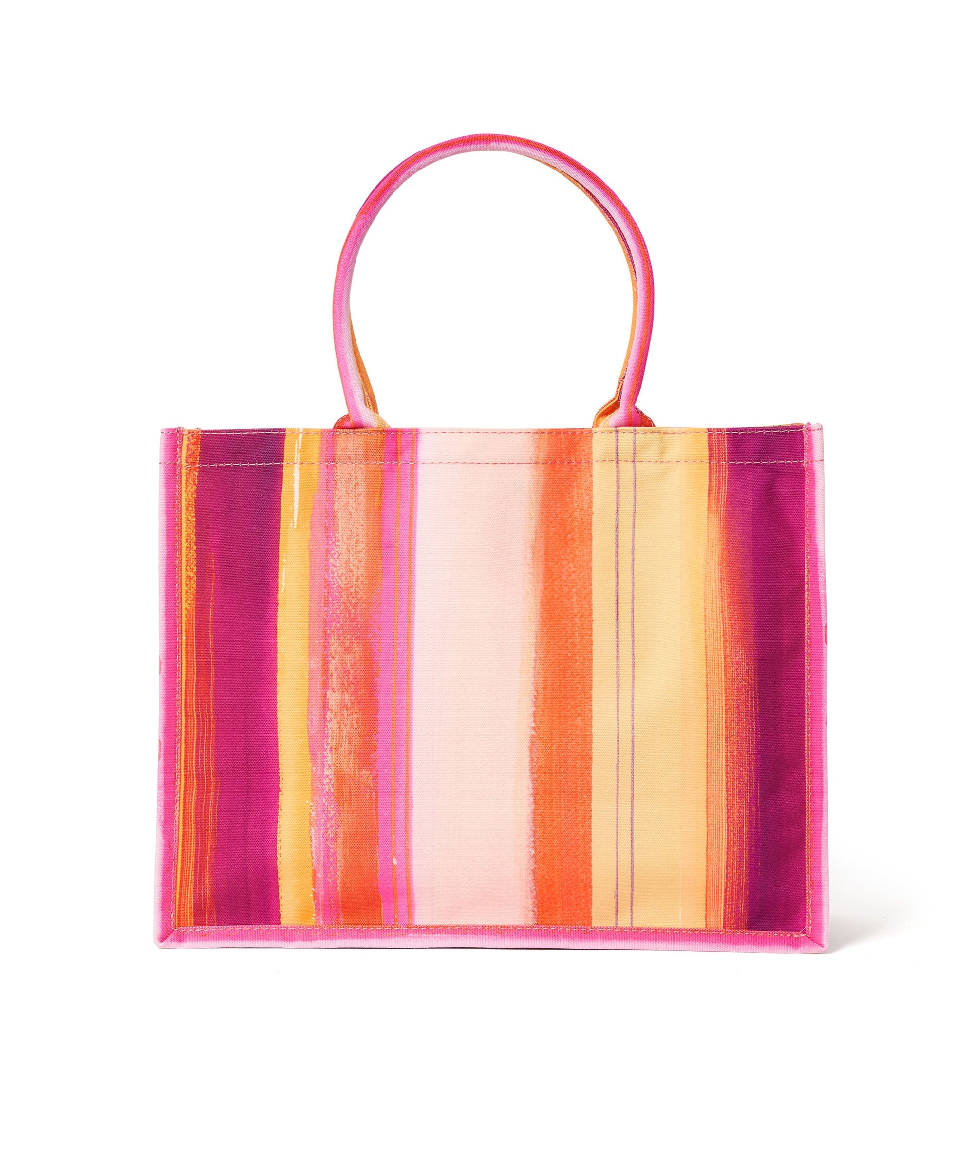 Cotton "brushed stripes" tote bag with MSGM logo - 2