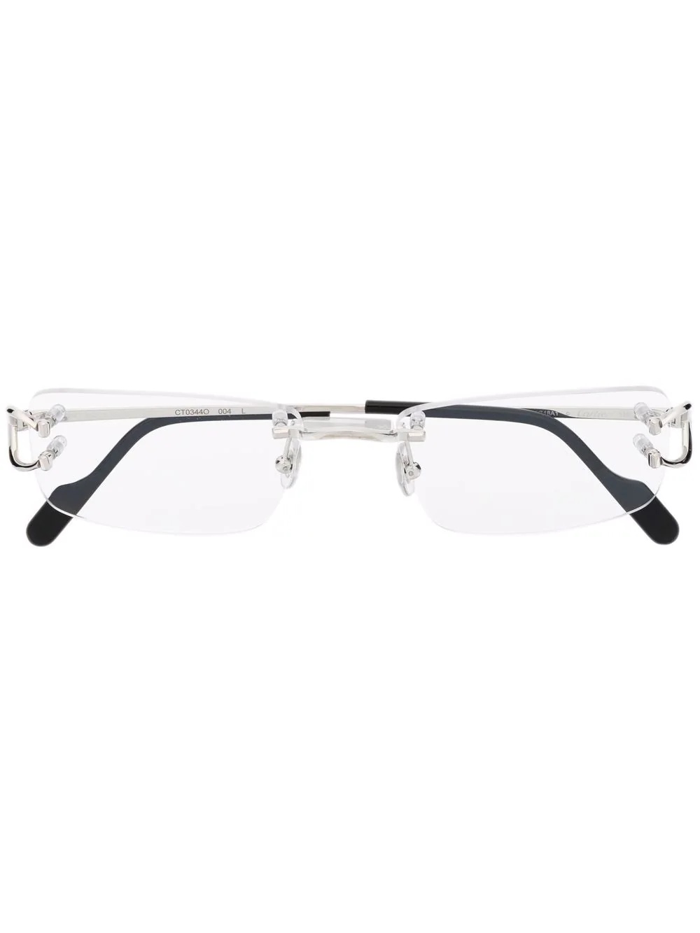 rimless square-frame glasses - 1