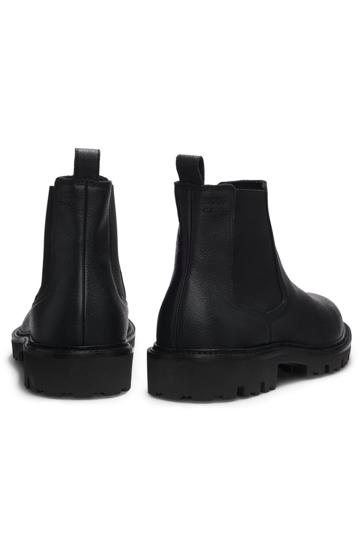 CHELSEA BOOTS IN GRAINED LEATHER WITH LUG SOLE - 5