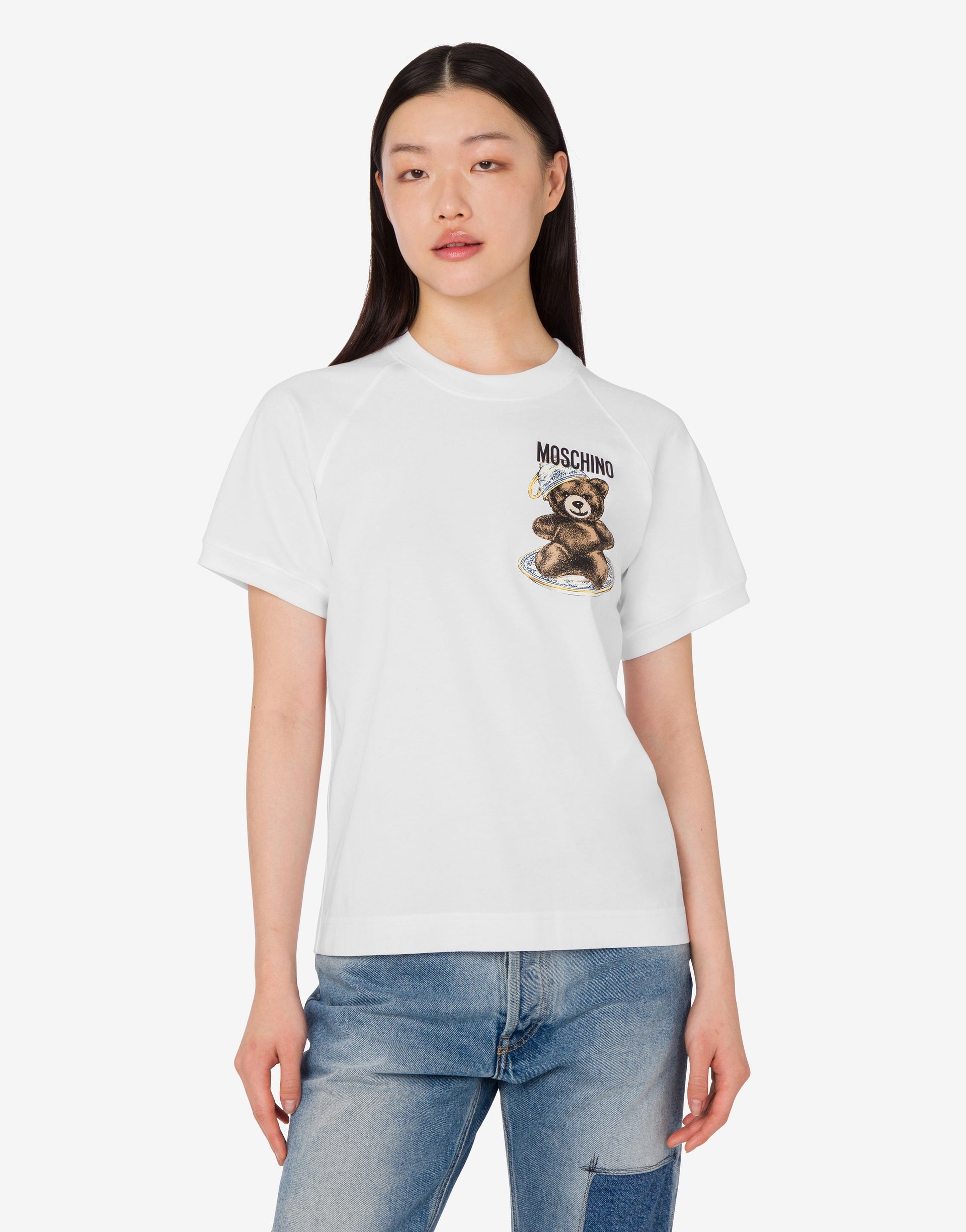ORGANIC COTTON JERSEY T-SHIRT MOSCHINO TEDDY BEAR - 2