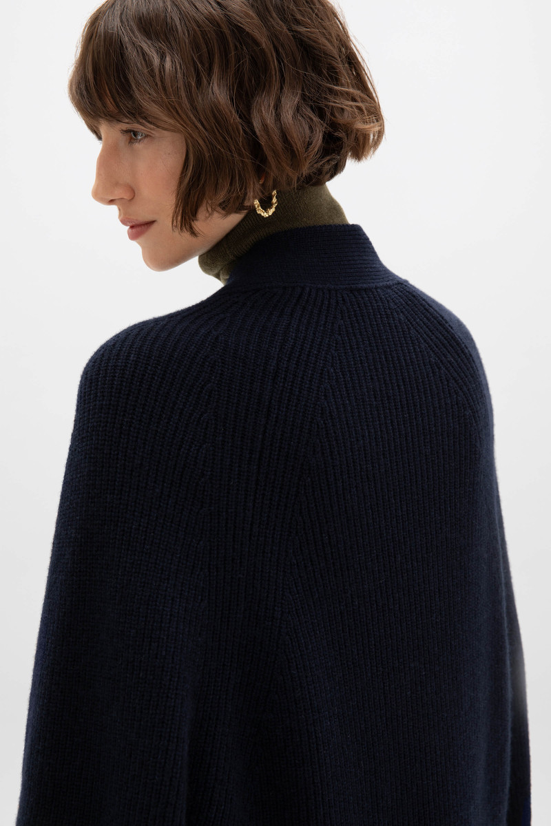 Cashmere Navy Cape Cardigan 5