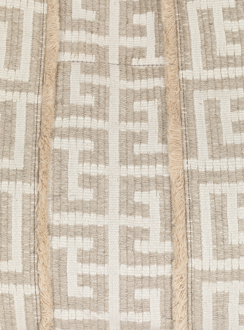 XXL monogrammed raffia tote bag 6