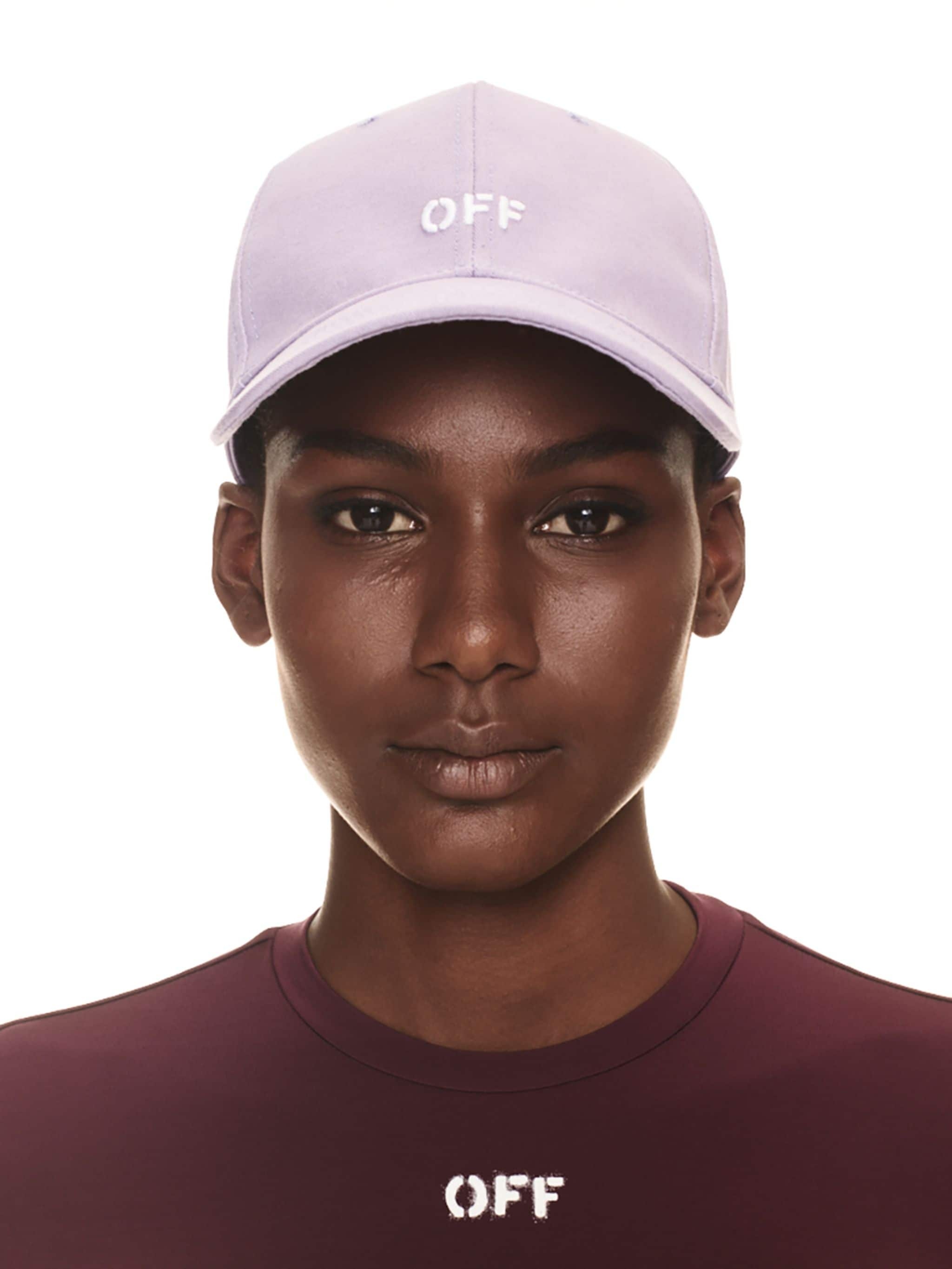 Drill Off Stamp Baseball Cap Lilac Whit - 4