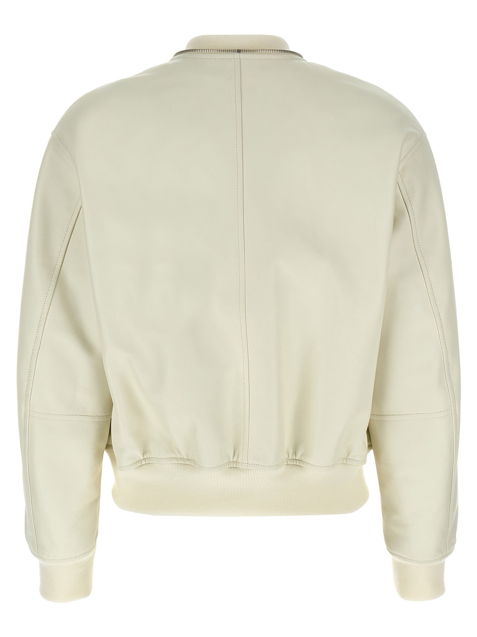 Jil Sander Women Leather Bomber Jacket - 2