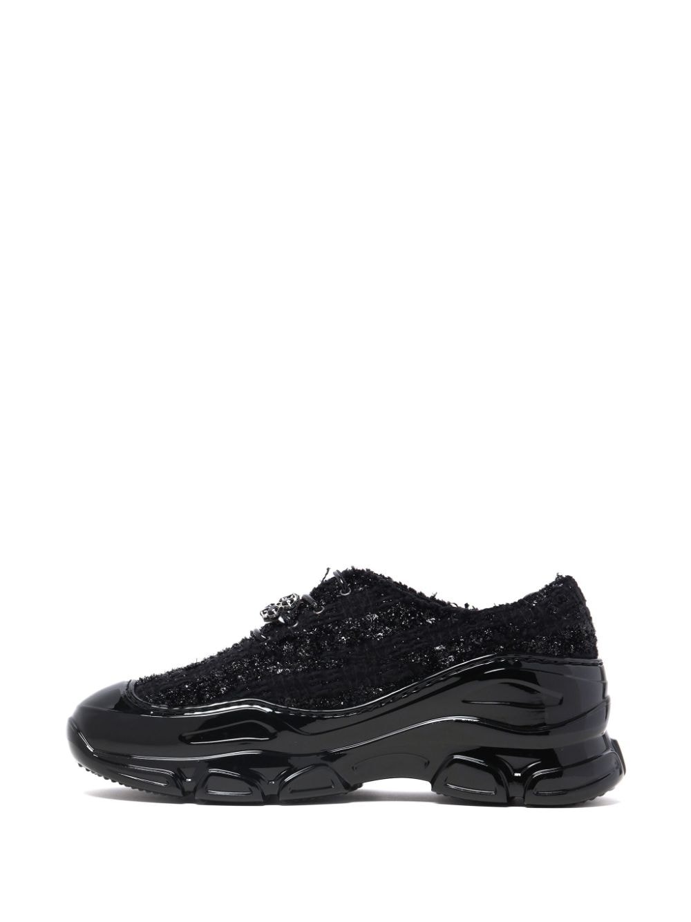 tweed low-top sneakers - 11