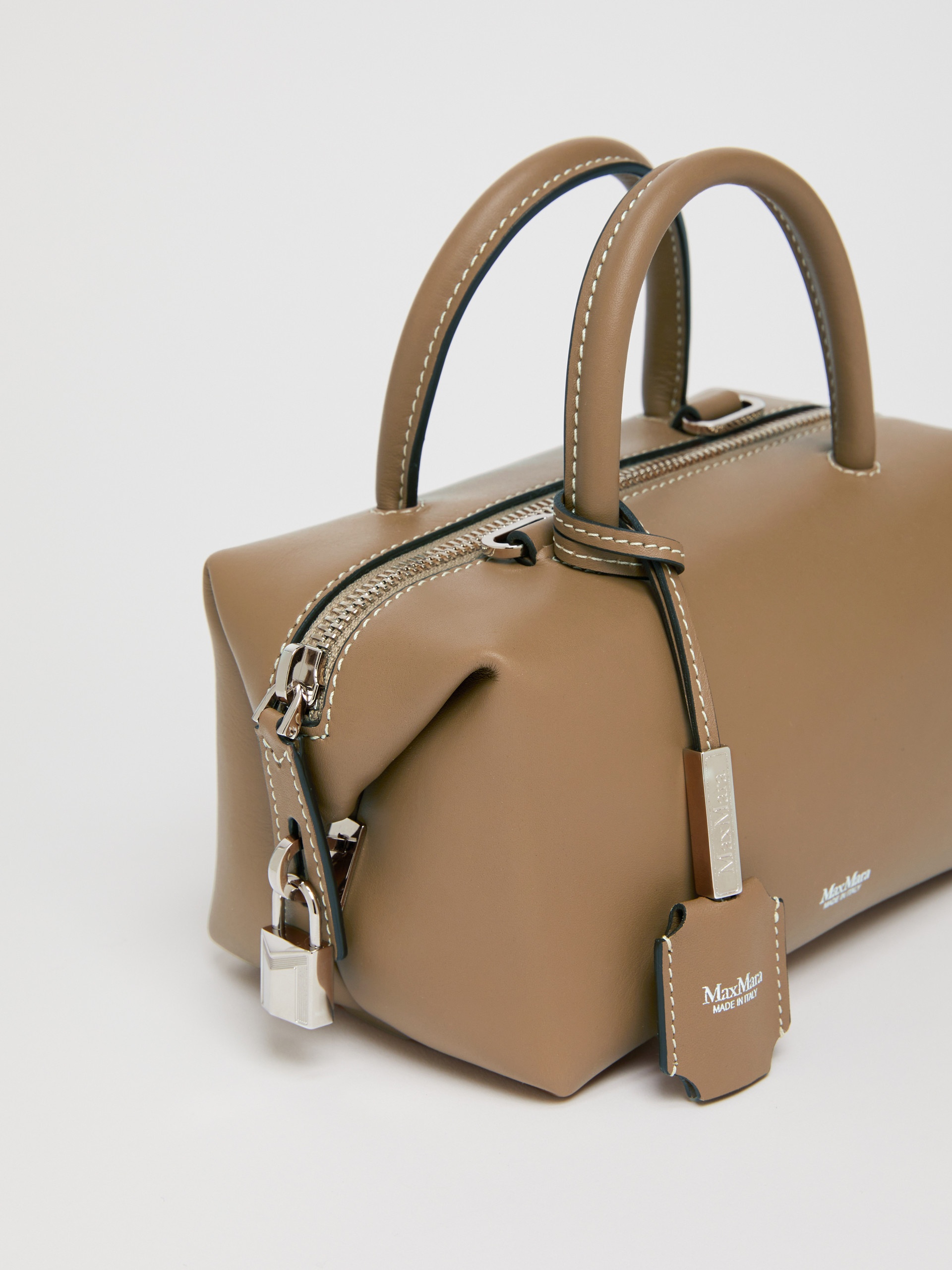 HOLDALLS Small shiny leather satchel bag - 5