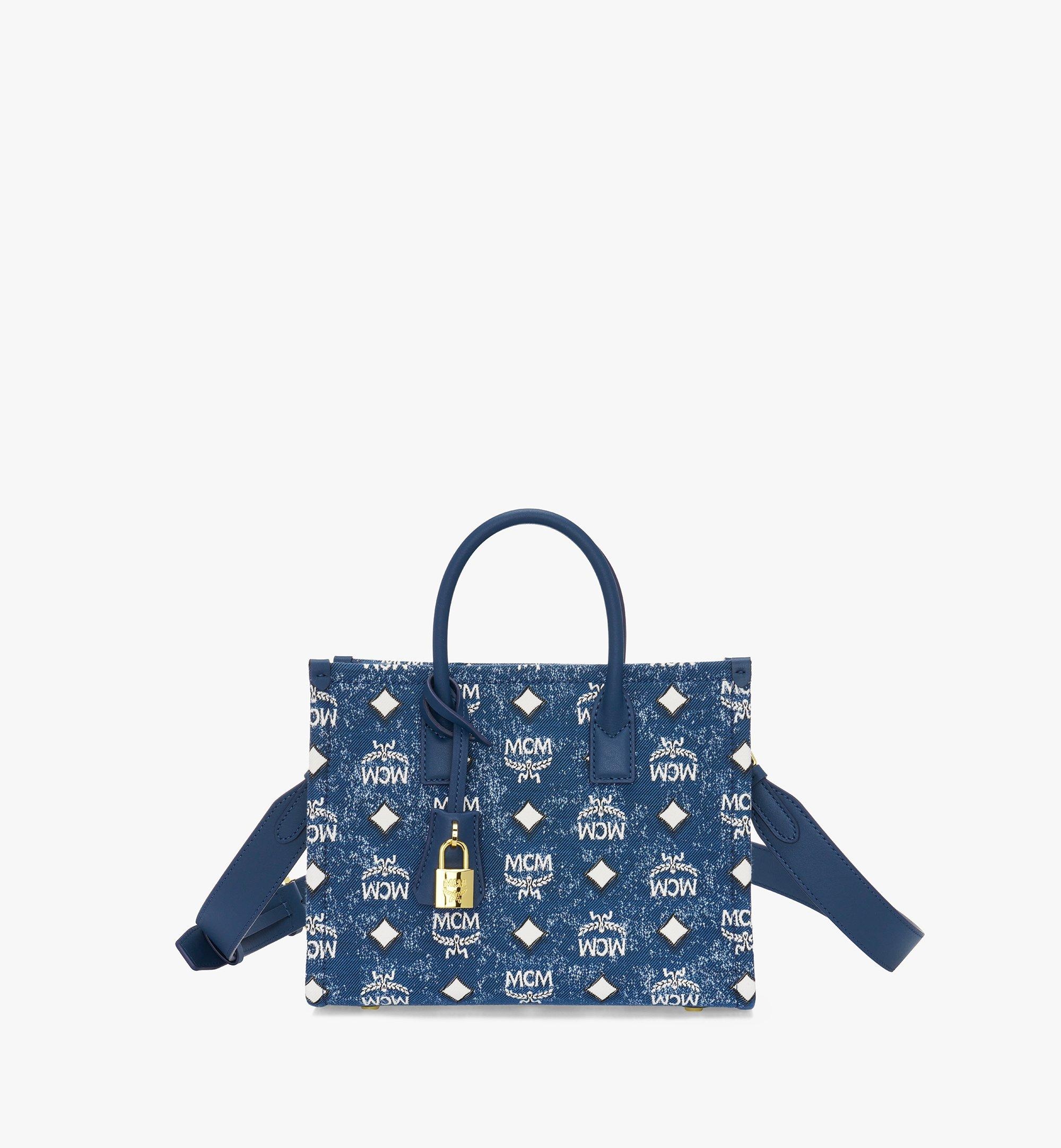 München Tote in Vintage Denim Jacquard - 1