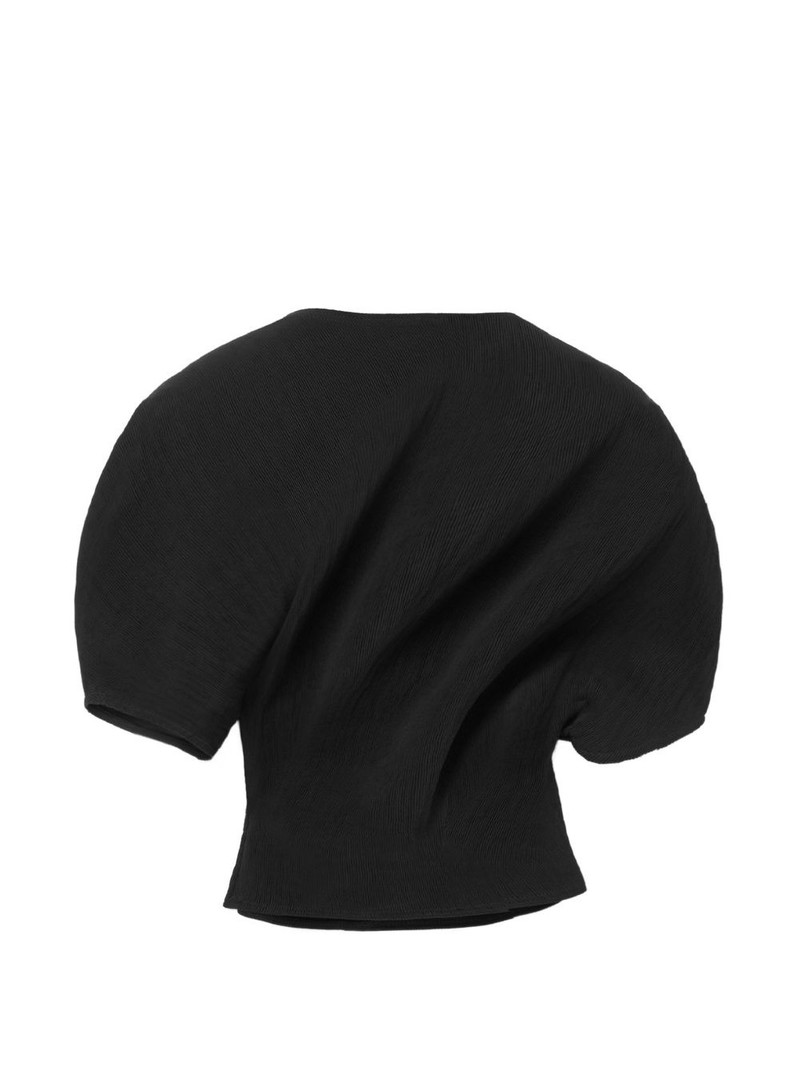 Naomi draped crinkled blouse 1