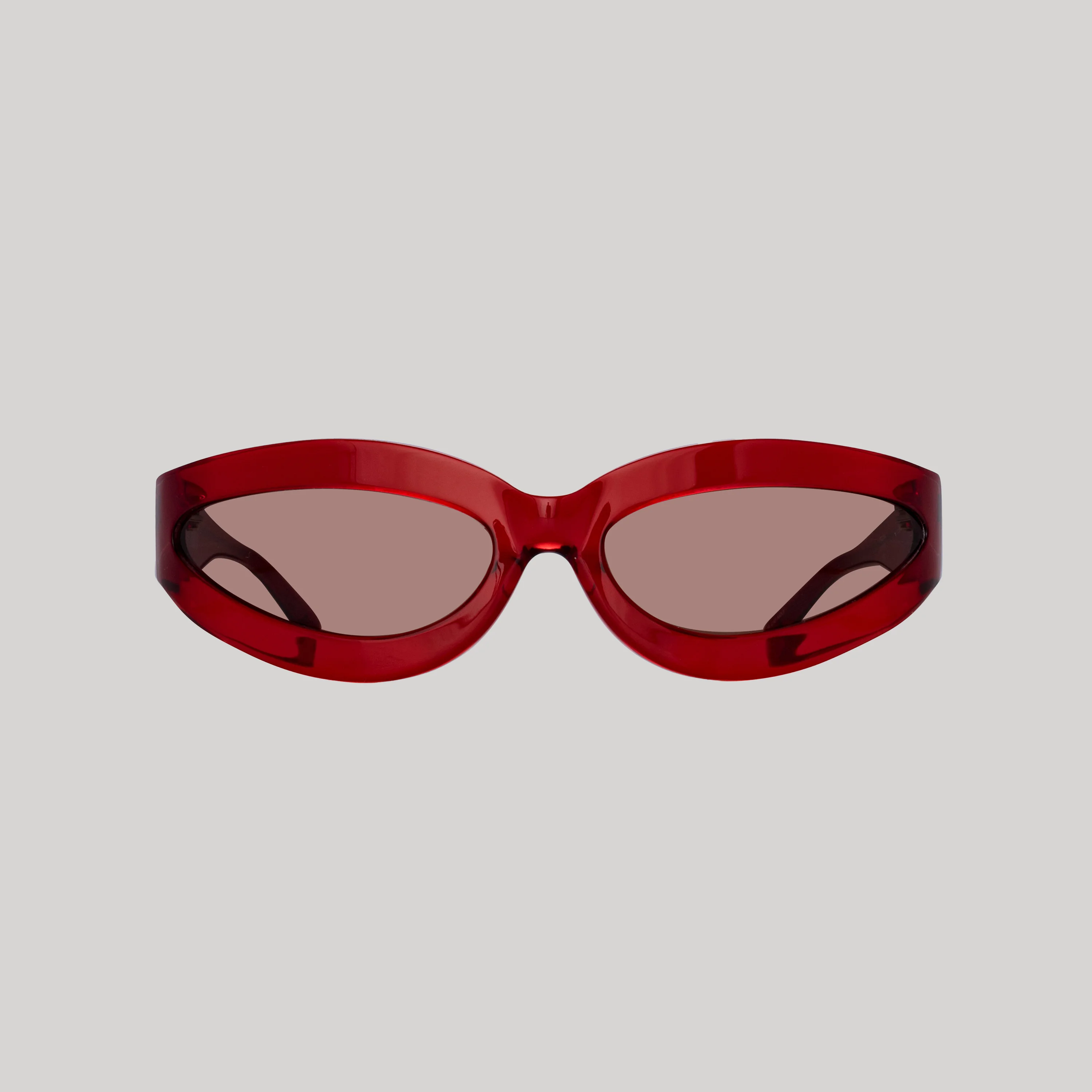 Agnes Wrap Sunglasses in Red - 1