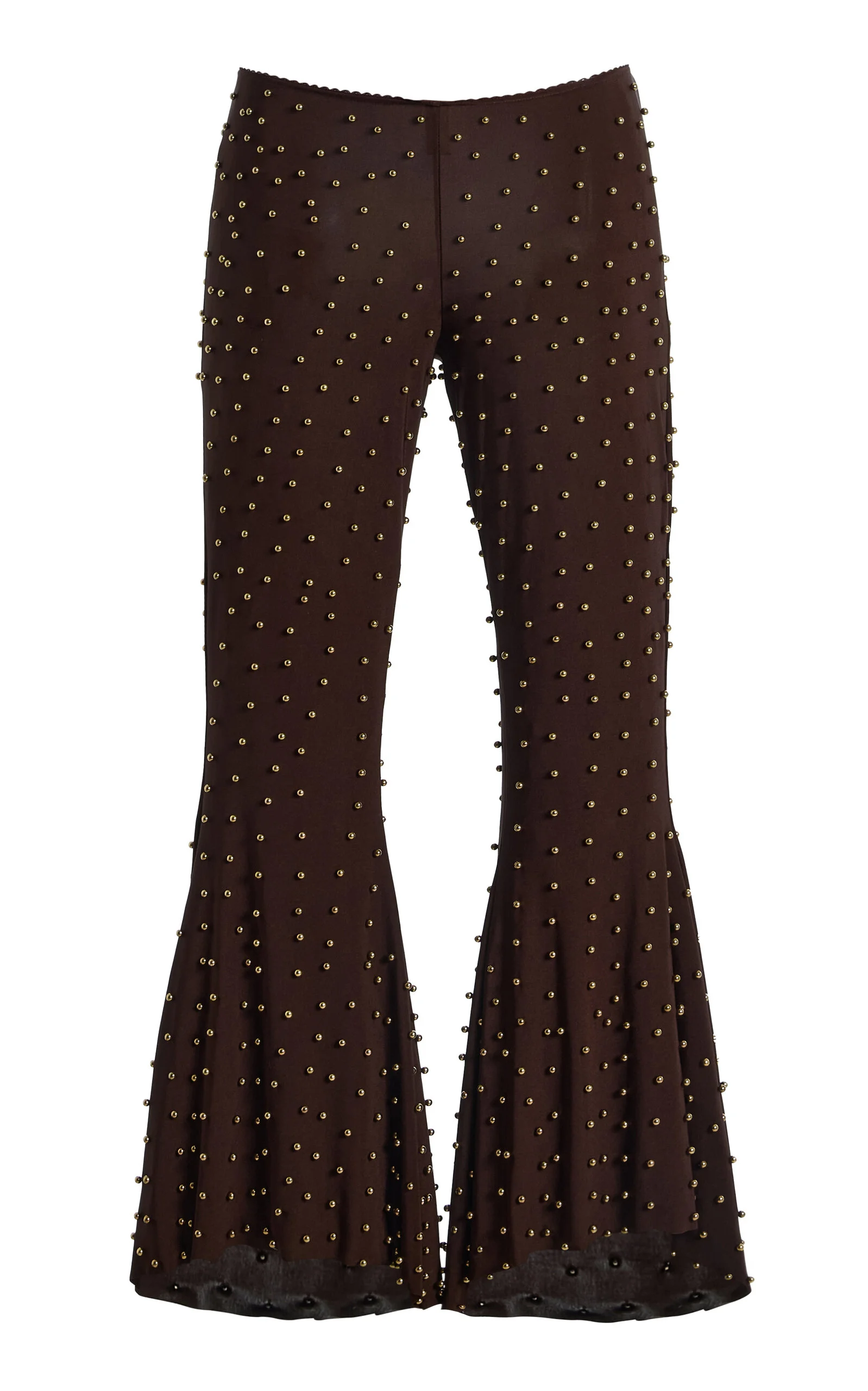 Jeslynn Embellished Flared Pants brown - 1