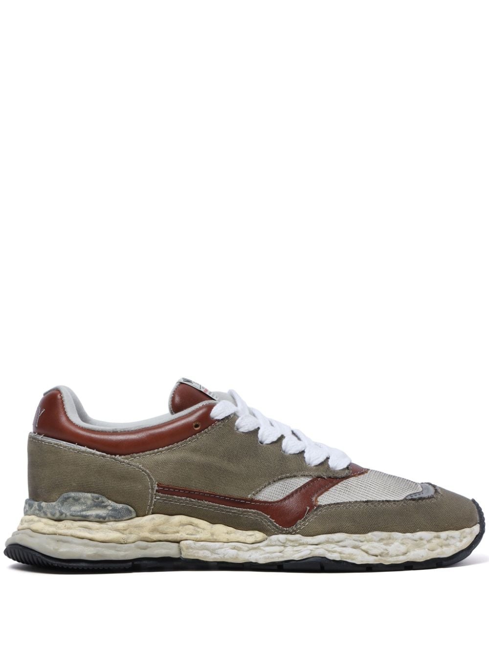 George panelled canvas sneakers - 1