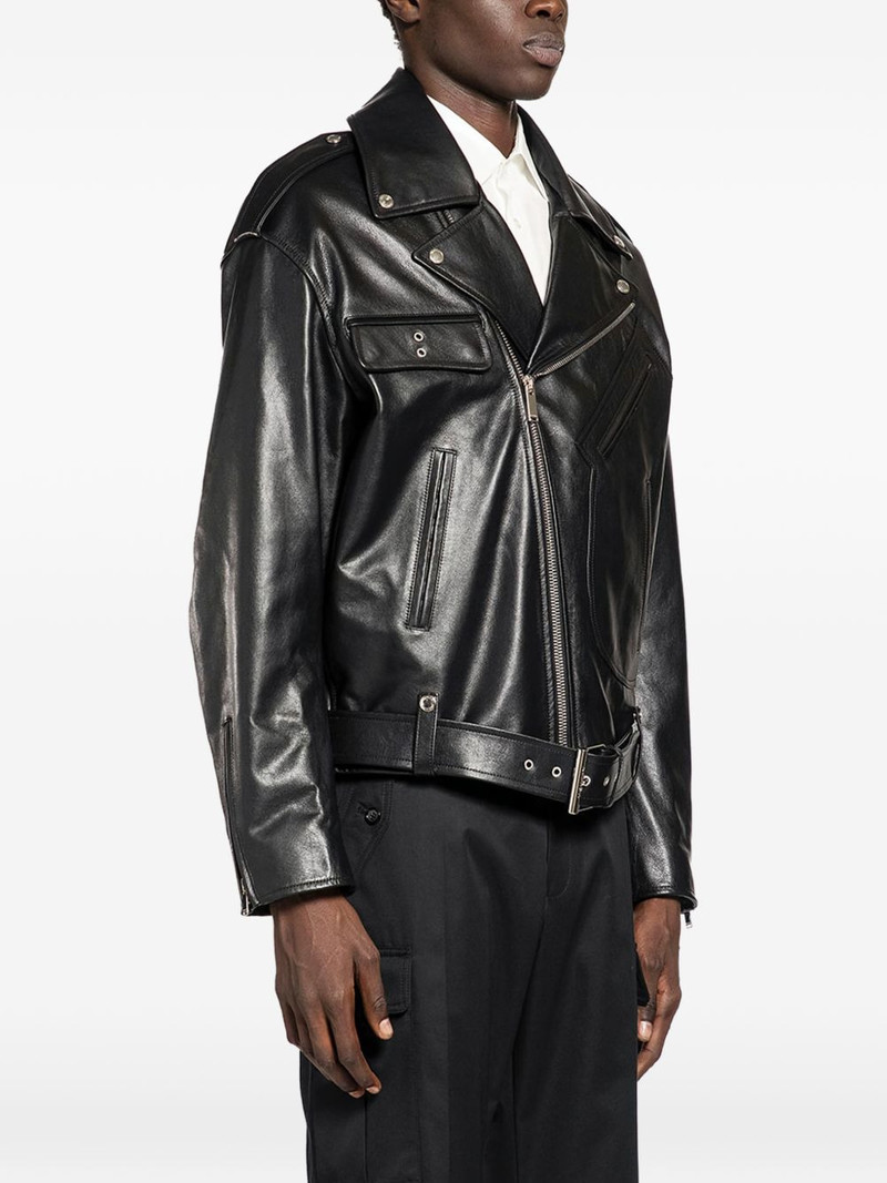 Alexander McQueen leather biker jacket outlook