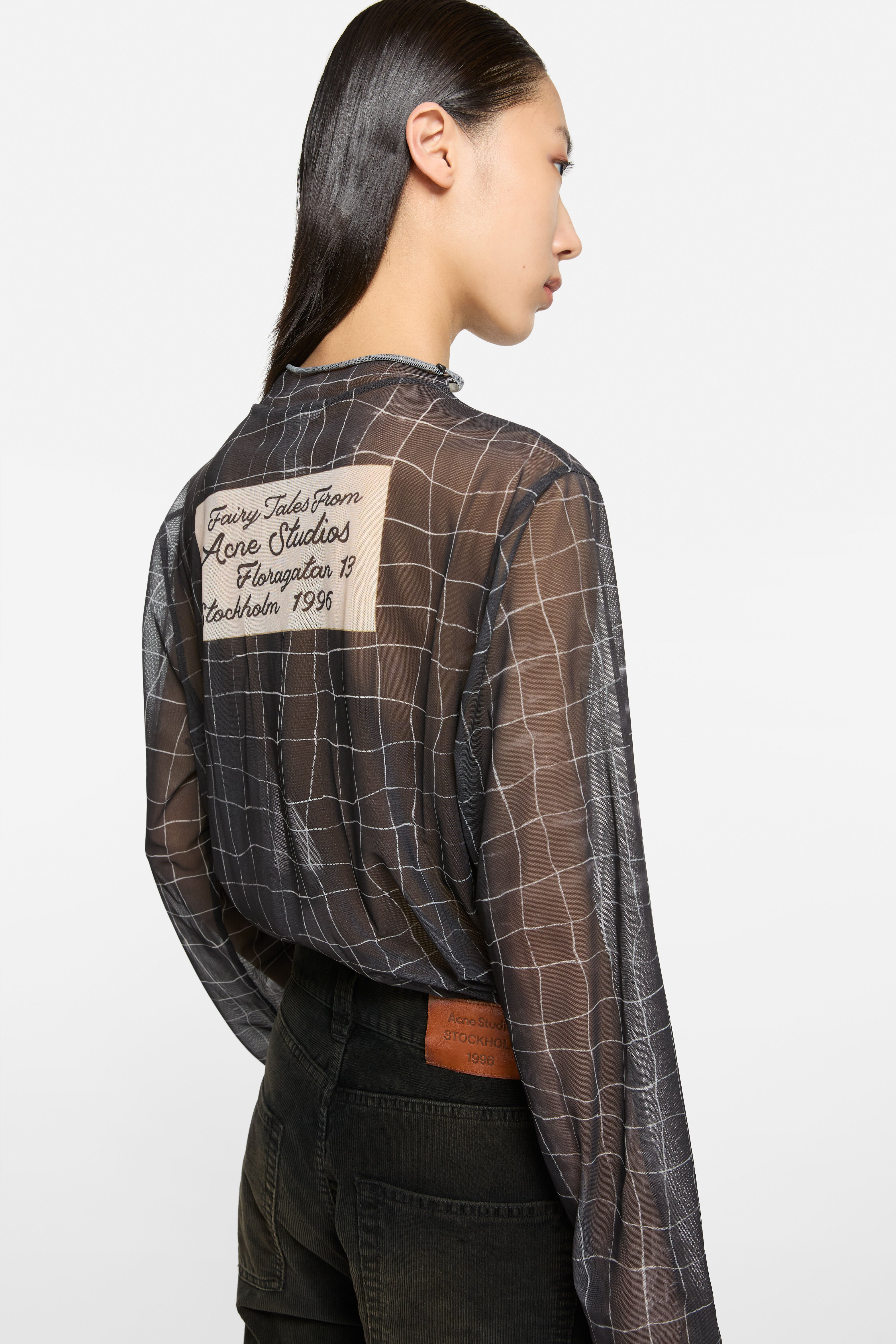 Mesh print t-shirt - Black Multicolor - 4