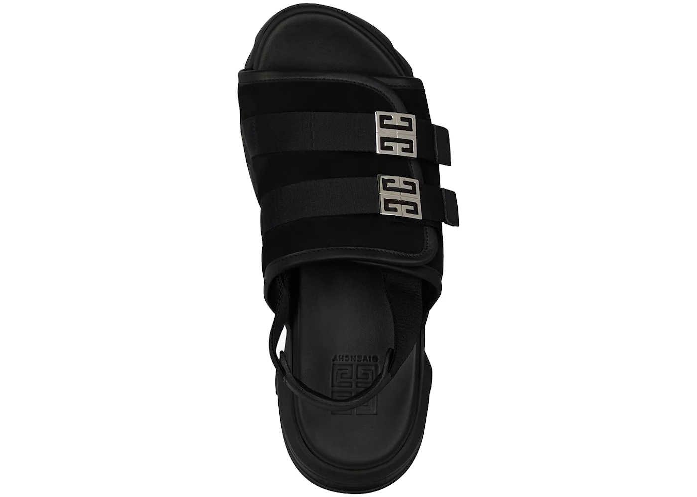 Givenchy Marshmallow Sandals Black Suede Leather - 3