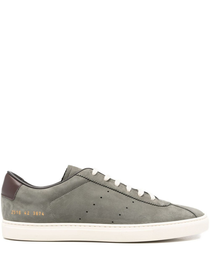 perforated suede sneakers 1