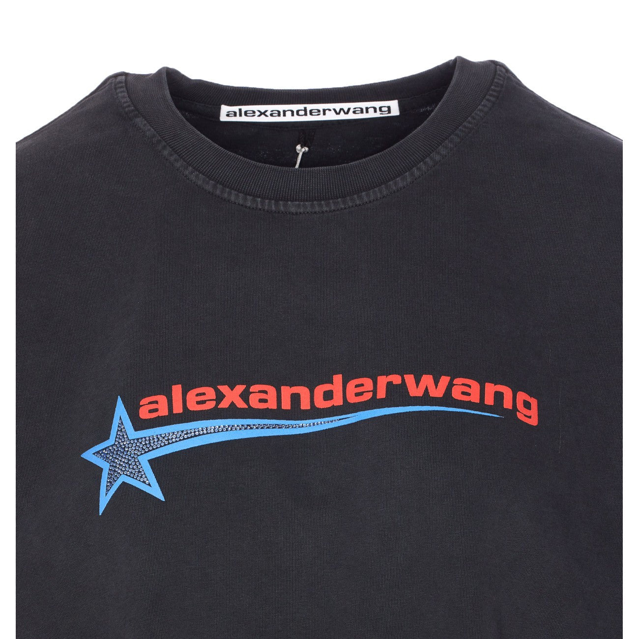 Alexander Wang Women T-Shirt With Thermo-Applied Rhinestone Star - 4