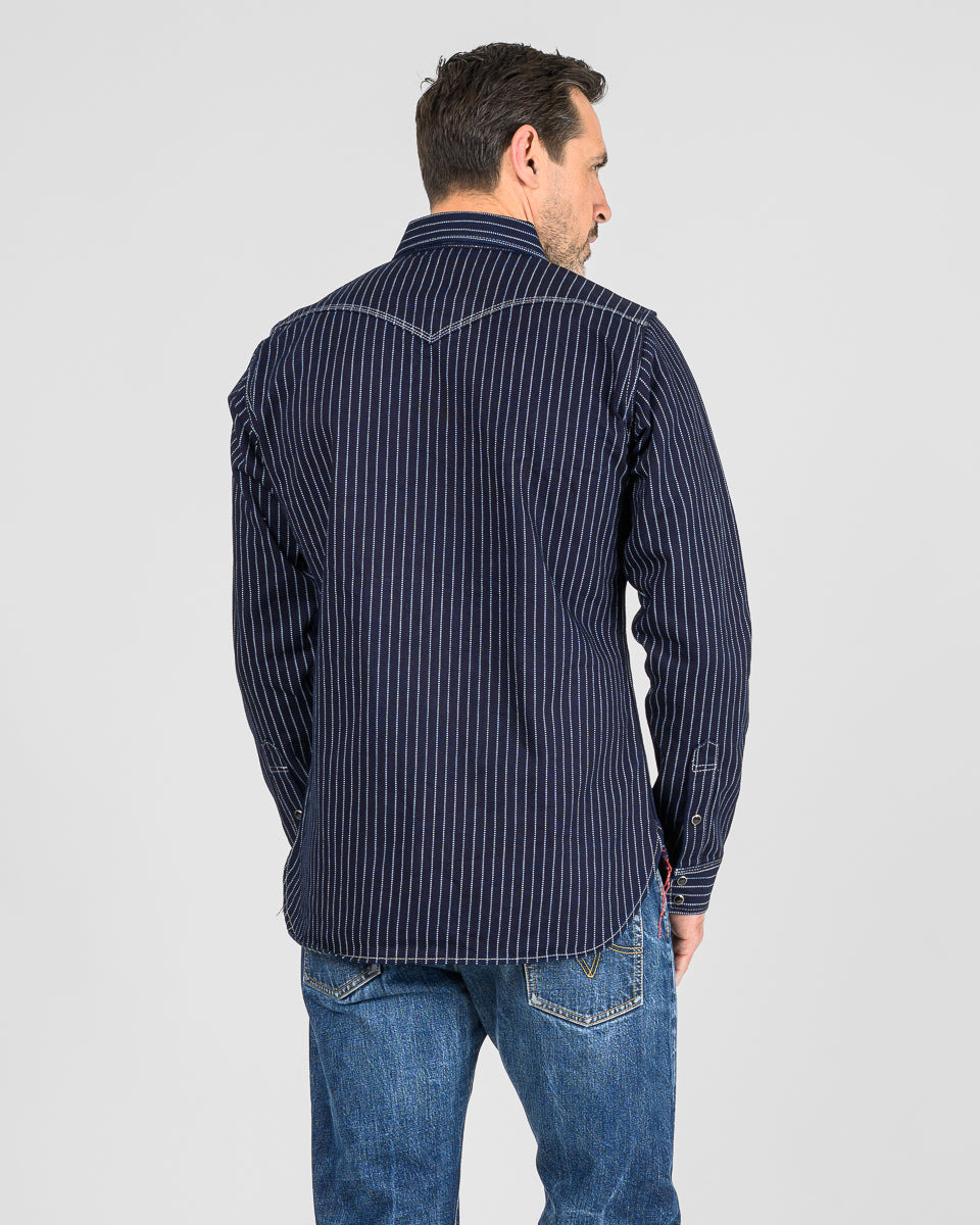 IHSH-62-IND 12oz Wabash Western Shirt - Indigo - 4