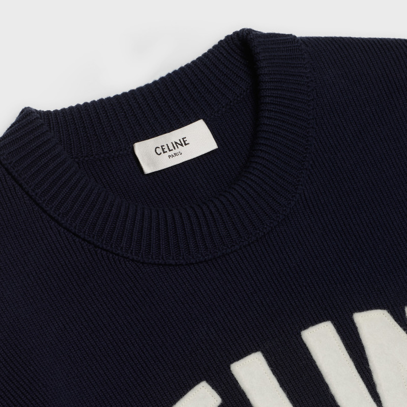 CREW NECK SWEATER IN FLOCKED COTTON 3