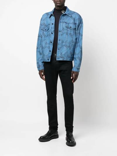 VERSACE JEANS COUTURE logo-print denim-jacket outlook