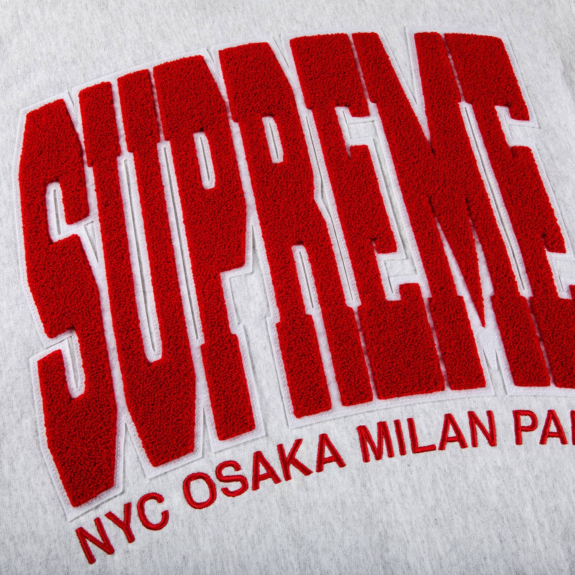 Supreme Supreme Cities Arc Crewneck 'Ash Grey' | REVERSIBLE