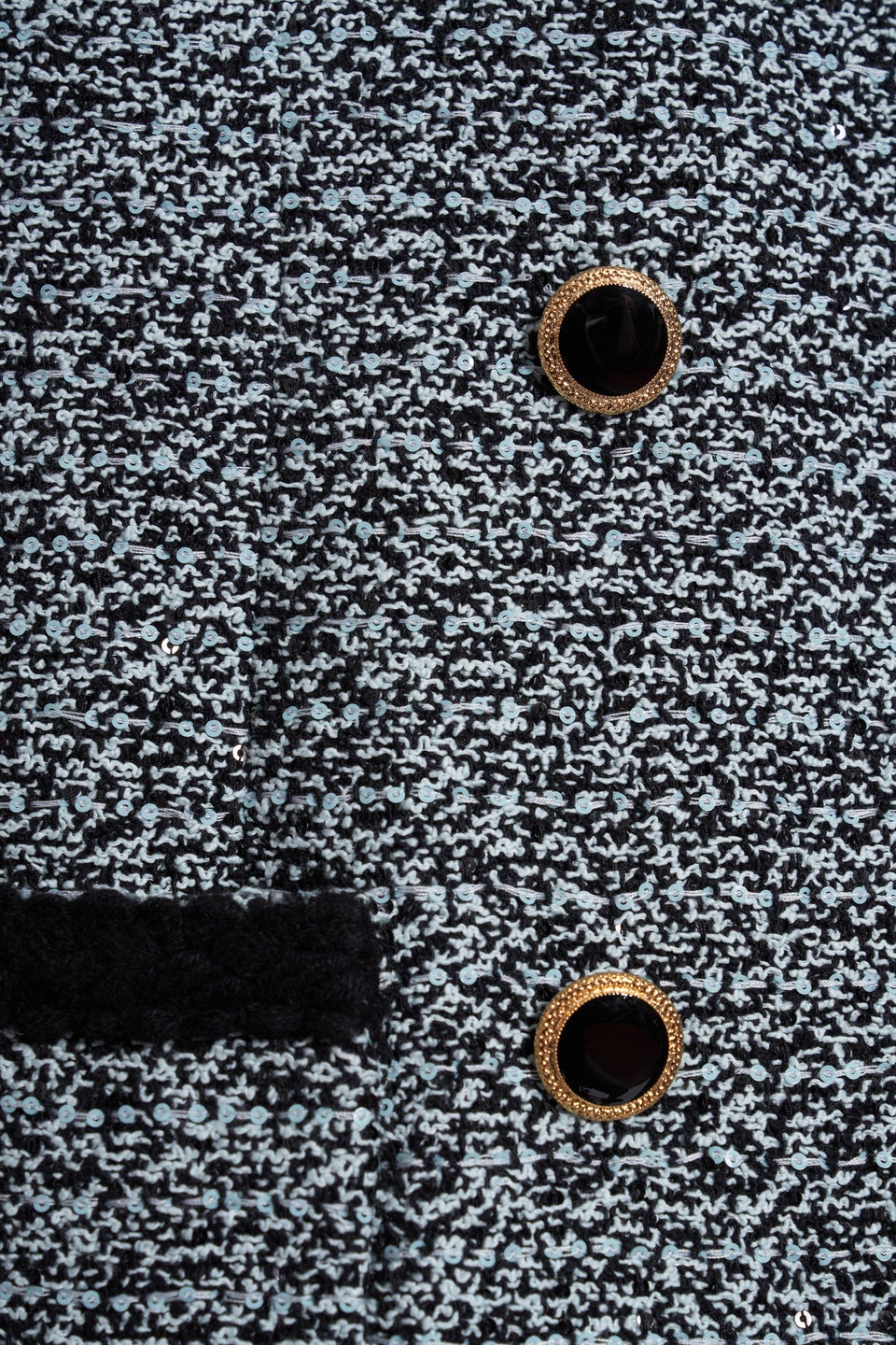 SEQUIN TWEED DOUBLE BREASTED JACKET - 3