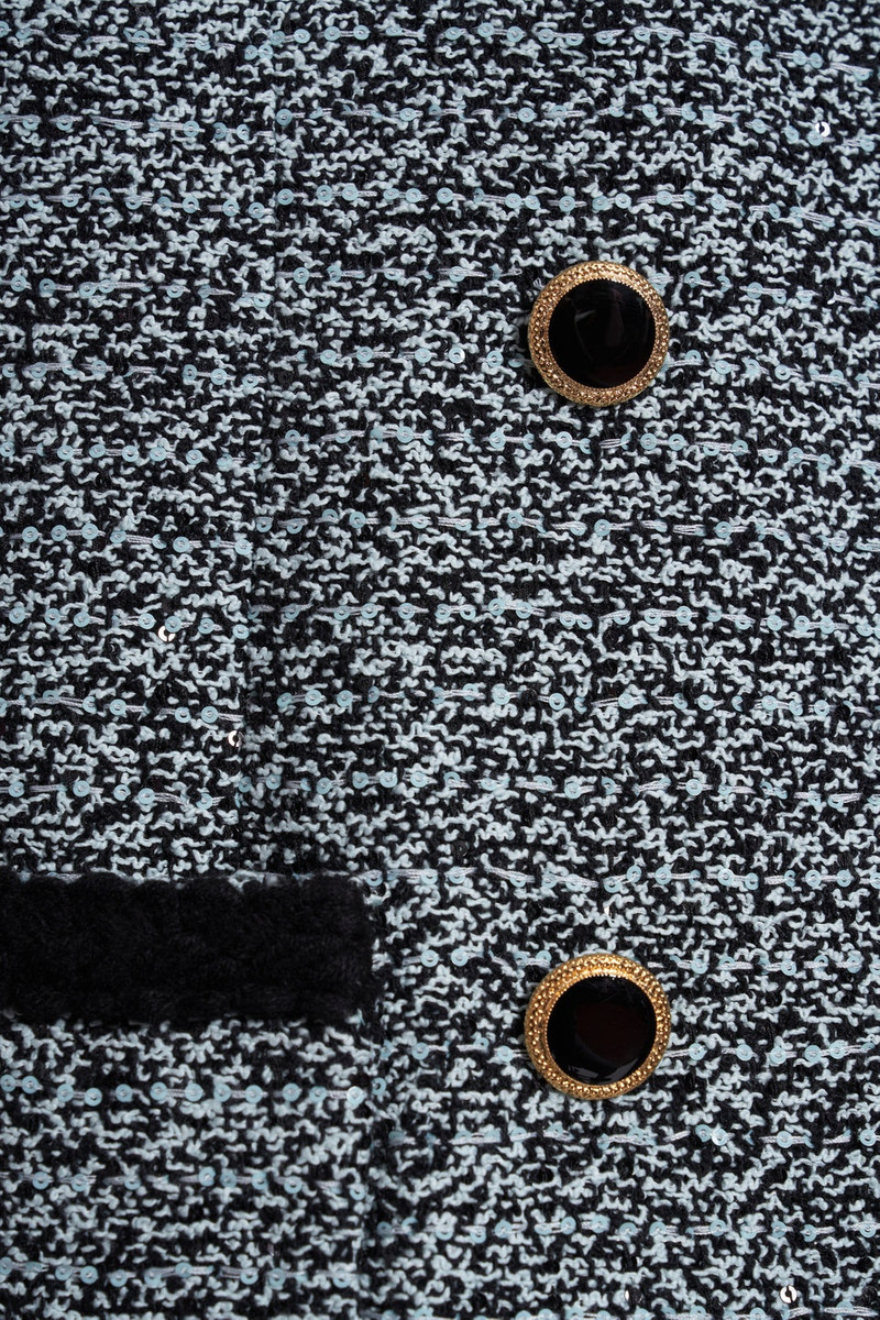 SEQUIN TWEED DOUBLE BREASTED JACKET 3