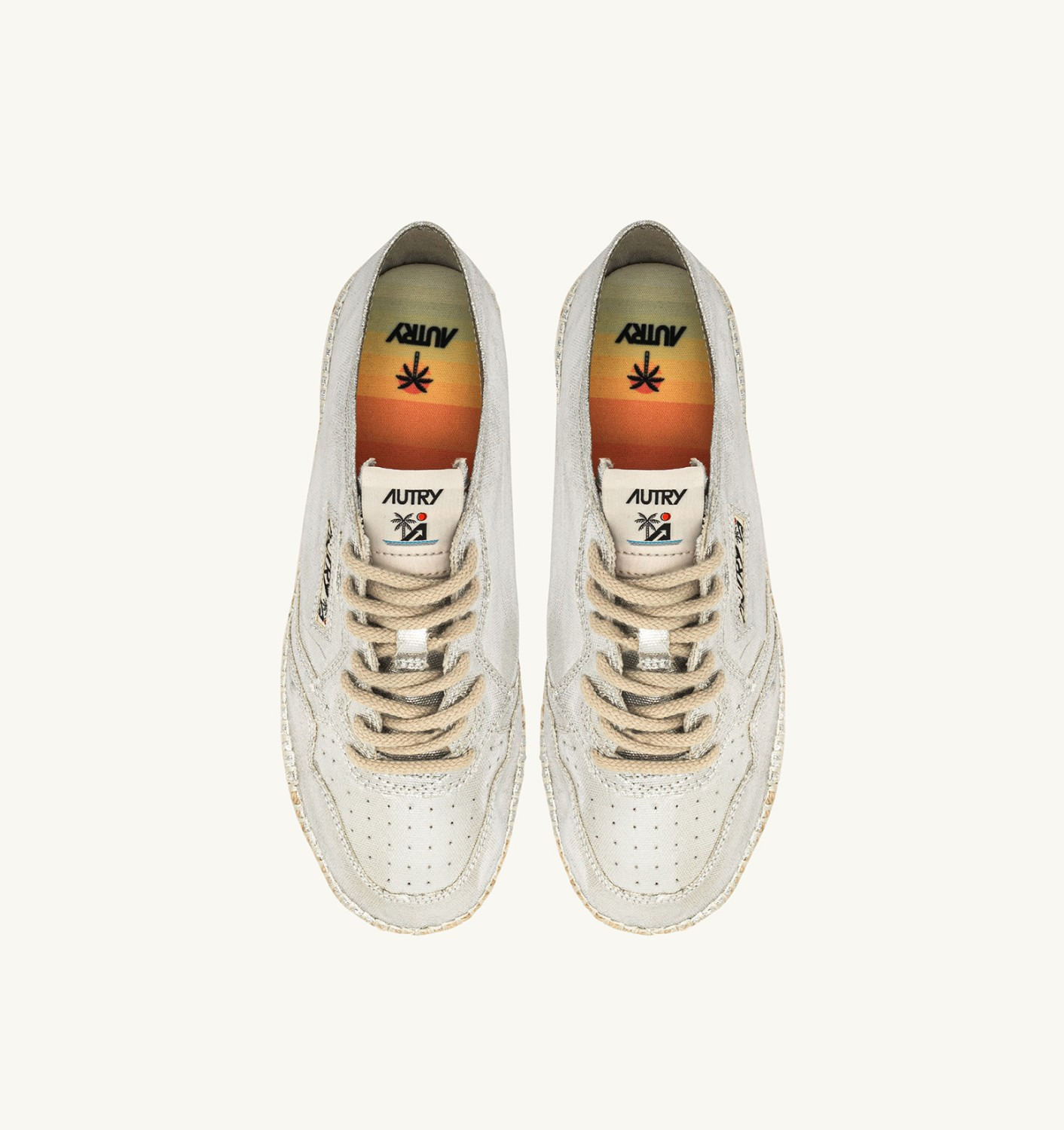 SANDY ESPADRILLES IN SILVER CANVAS - 5
