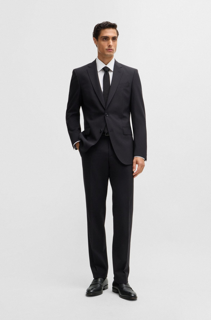 BOSS APRON-TOE SLIP-ON LOAFERS IN GRAINED LEATHER outlook