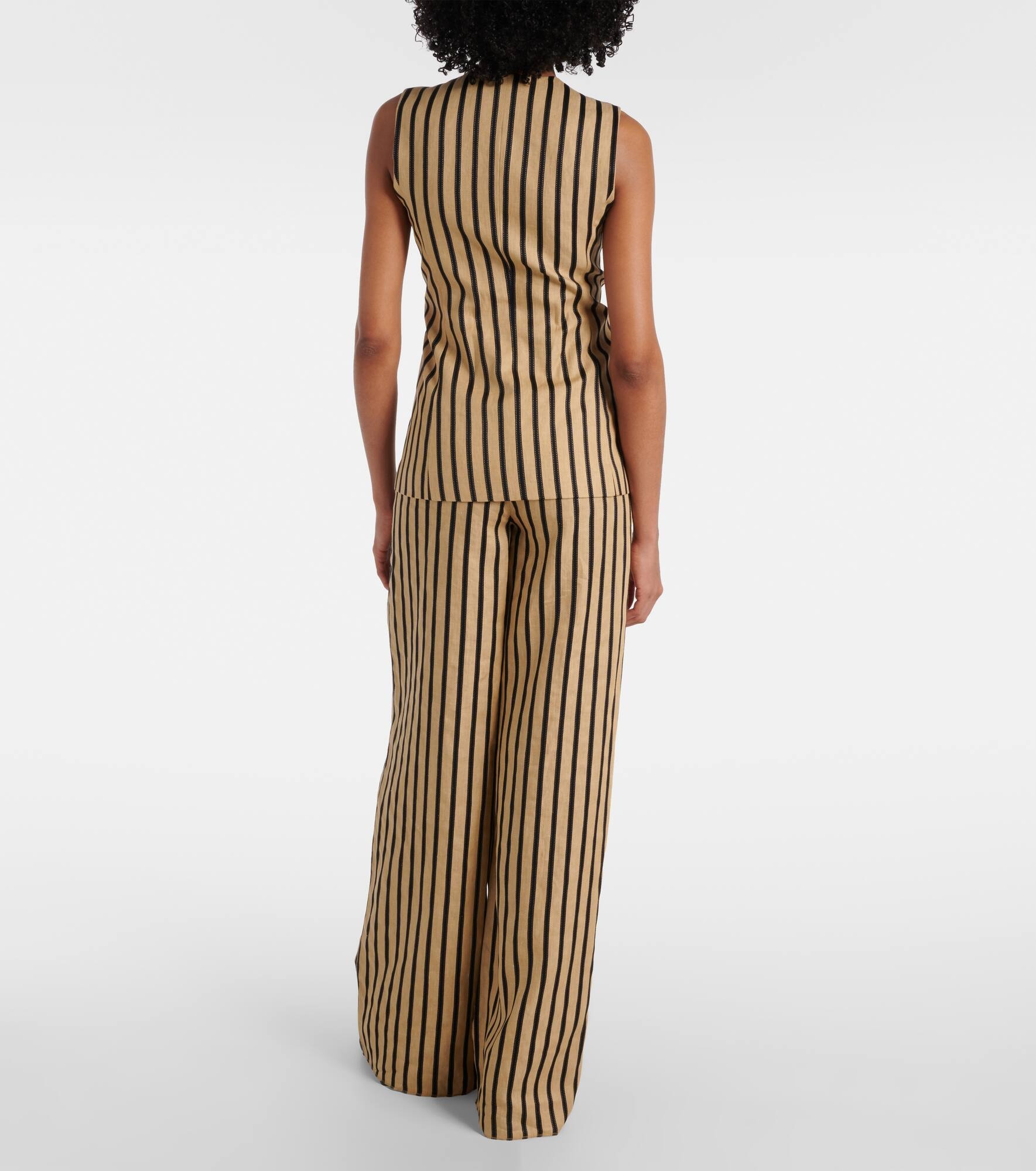 Rodeo striped linen and cotton-blend top - 3