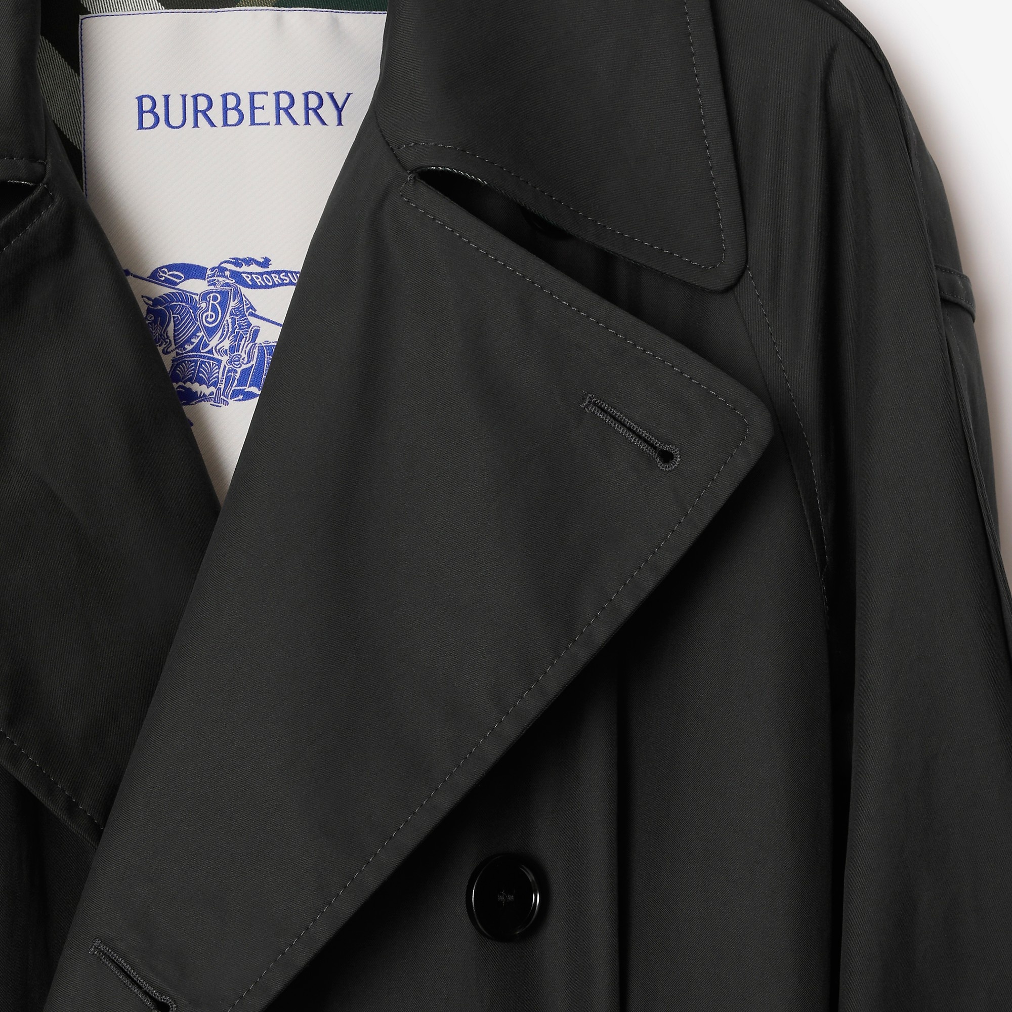 Long Gabardine Trench Coat - 6