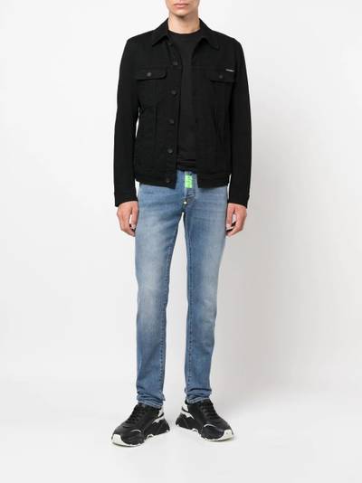 PHILIPP PLEIN logo-plaque slim-cut jeans outlook